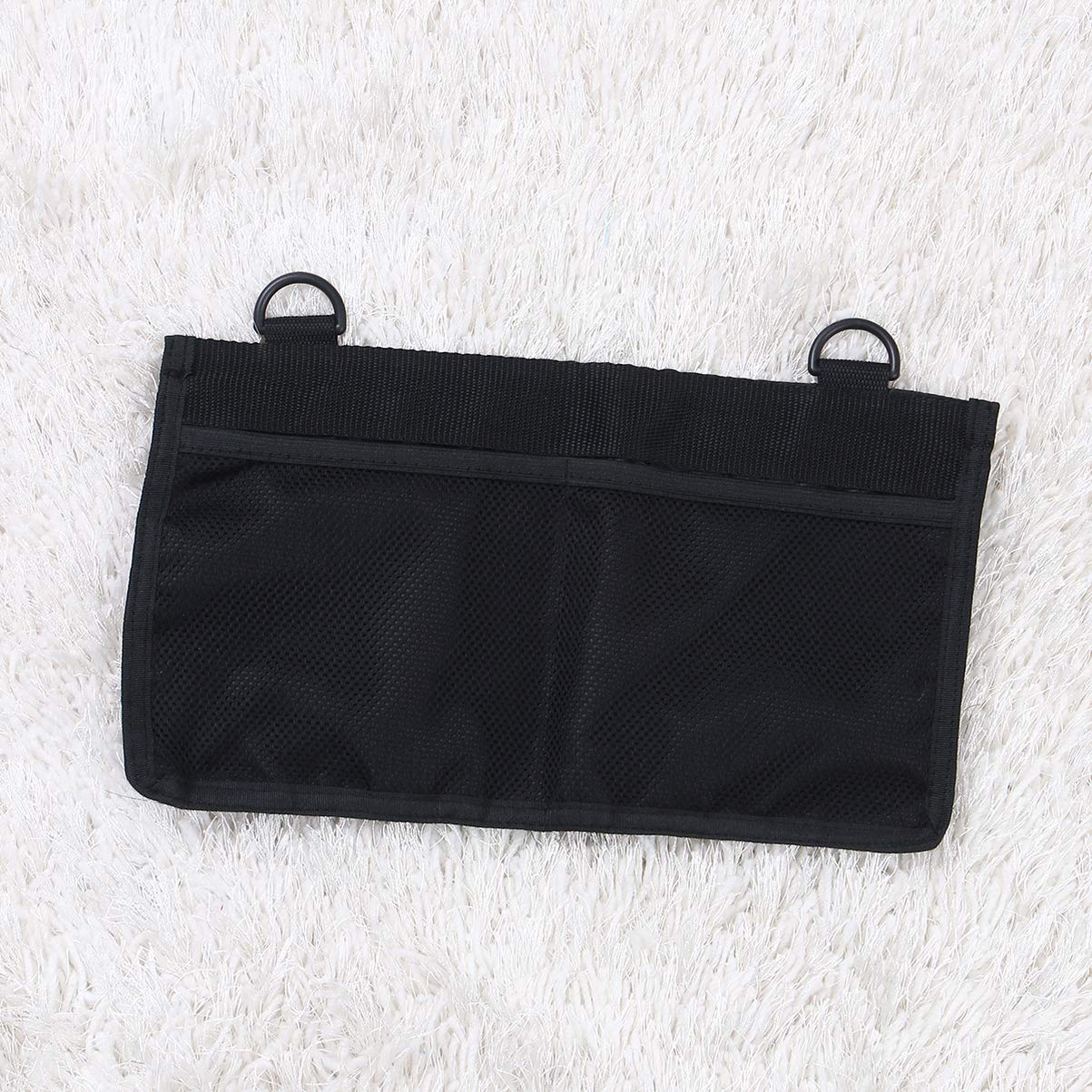 DOITOOL Lightweight Wheelchair Side Bag with Multiple Pouches - Travel Wheelchair Storage Organizer for Armrest - Fits Electric Wheelchairs, Mobility Scooters & Walkers (Black) - Perfect for Daily Use, Travel & Outdoor Activities