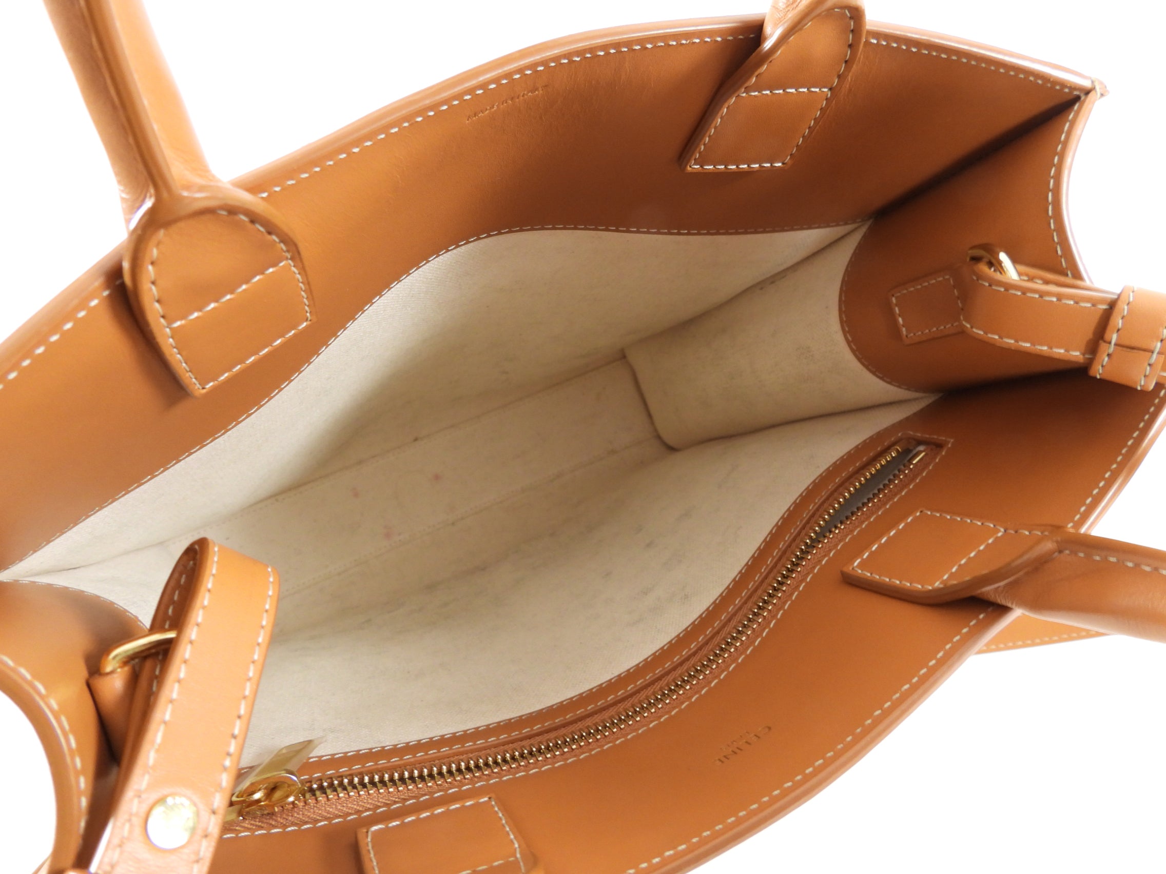 Celine Vertical Canvas and Leather Logo Tote Bag for Women - Stylish Designer Handbag for Work, Travel & Everyday Use