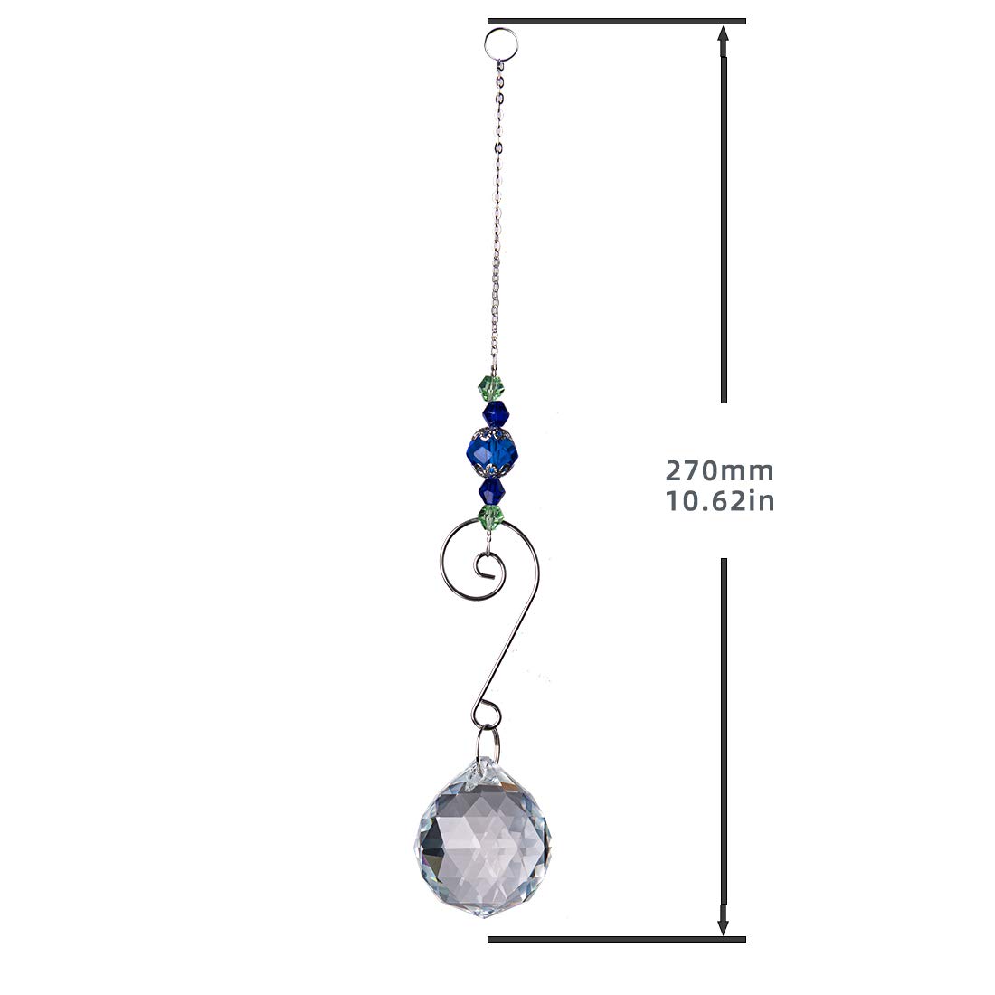 Longsheng Set of 6 Handmade Crystal Suncatchers - Rainbow Window Prisms for Home & Garden Decor, Stained Glass Window Hangings for Sunlight Reflections - Perfect for Windows, Patios, and Indoor/Outdoor Spaces