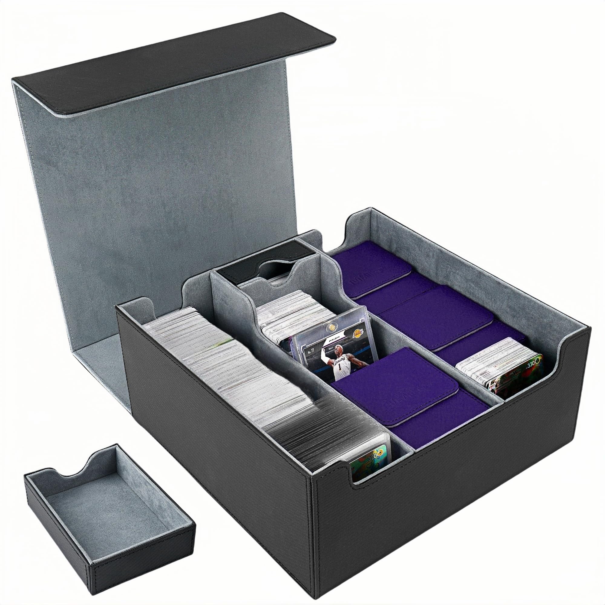 Premium Card Deck Case for Trading Cards - Holds 2300+ MTG Cards, 7 Commander Decks | Durable Storage Box for Toploaders, YuGiOh, Sports & Magic Game Cards | Perfect for Collectors, Tournaments & Game Nights