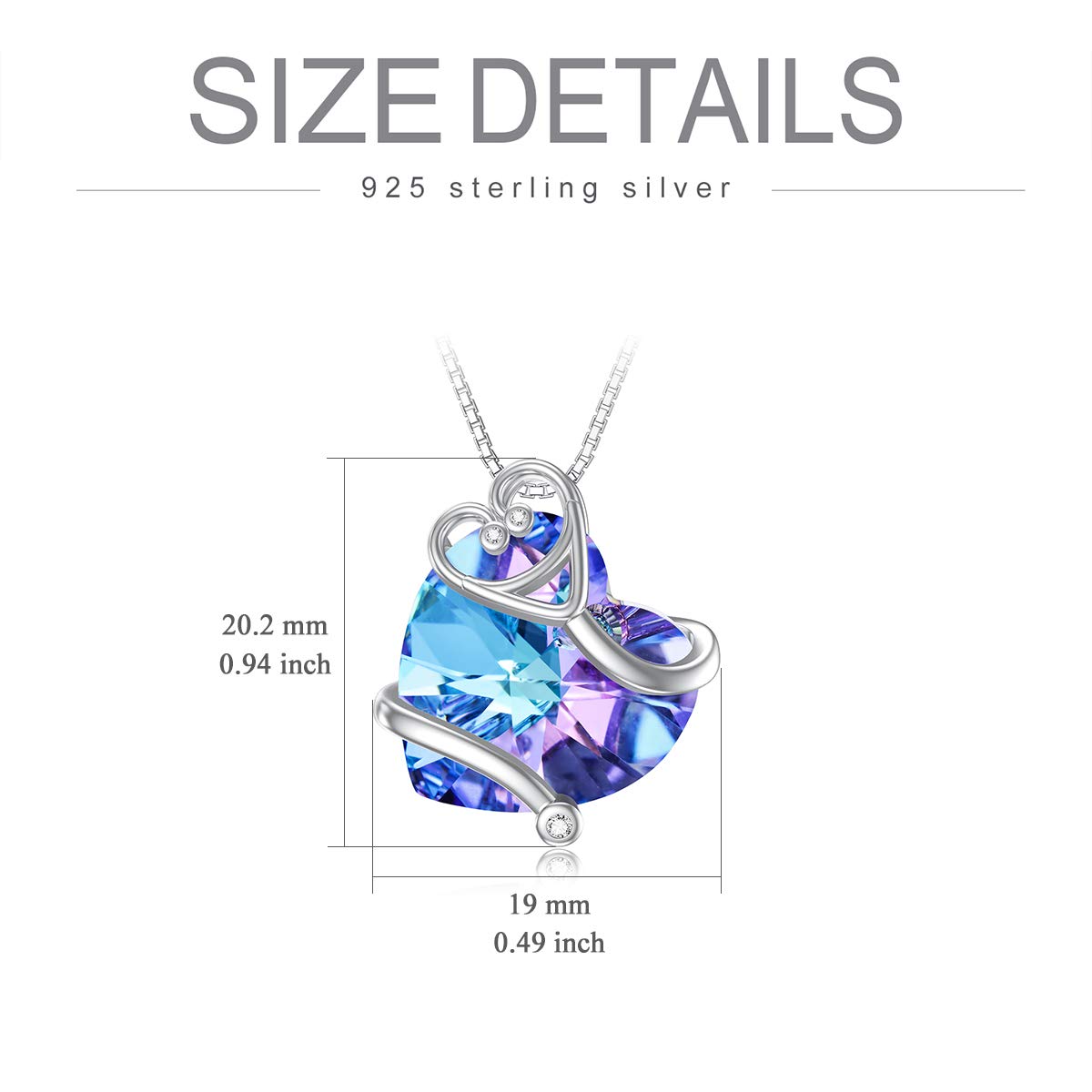 TOUPOP 925 Sterling Silver Nurse Necklace with Crystal - RN Medical Caduceus Pendant Jewelry for Women, Perfect Nurse Gifts for Graduation, Birthday, or Nursing Students | Ideal for Clinical Duty, Appreciation Gifts & Professional Wear