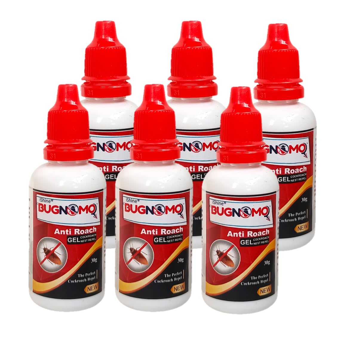 iShine Bugnomor Anti Roach Gel 30g - Powerful Cockroach Killer Gel for Home & Kitchen - Long Lasting Roach Bait for Indoor Use - Effective Pest Control Solution (30g x2) - Ideal for Cabinets, Under Sinks & Corners