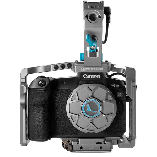 Kondor Blue Full Cage with Top Handle for Canon R5 R6 R - Space Gray Camera Rig for Professional Videography & Photography - Perfect for Vlogging, Filmmaking, and Studio Shoots