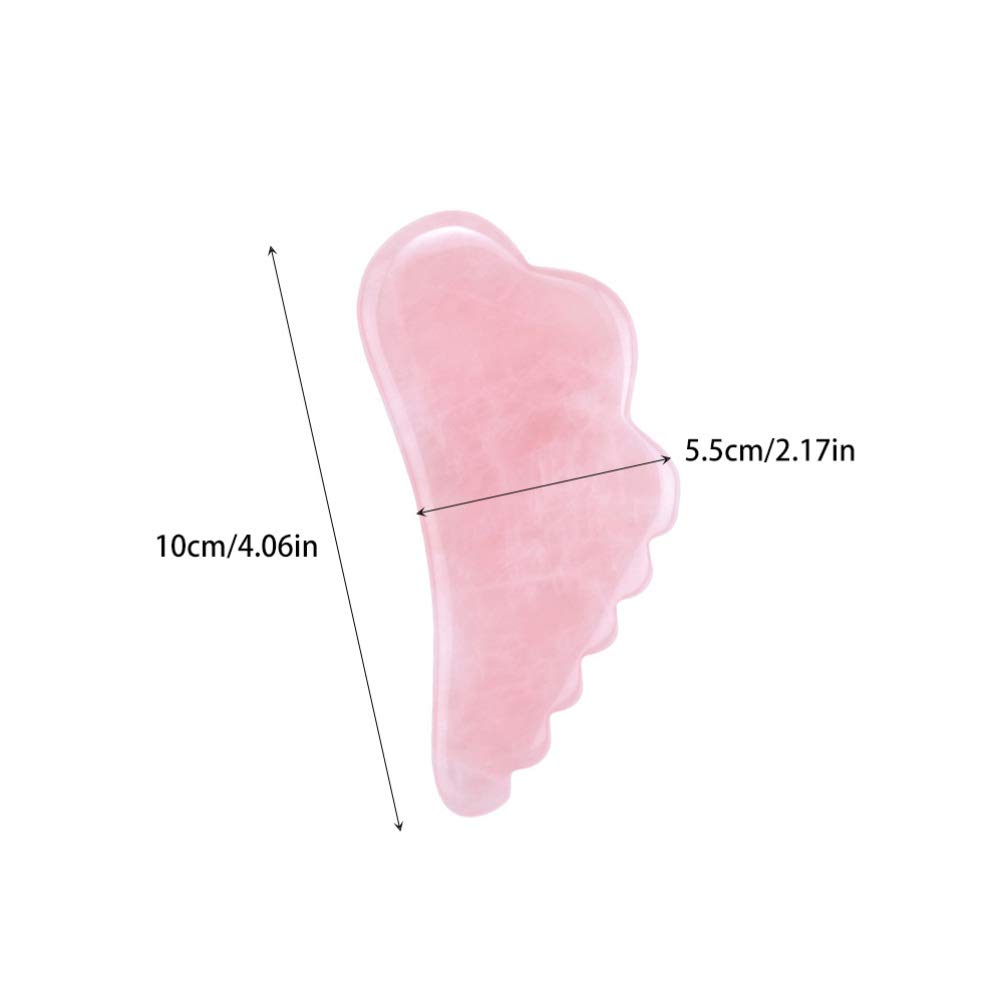 Natural Rose Quartz Gua Sha Scraping Board - Crystal Facial Massage Tool for Glowing Skin, Lymphatic Drainage & Relaxation | Spa, Home Self-Care & Beauty Routine Essential