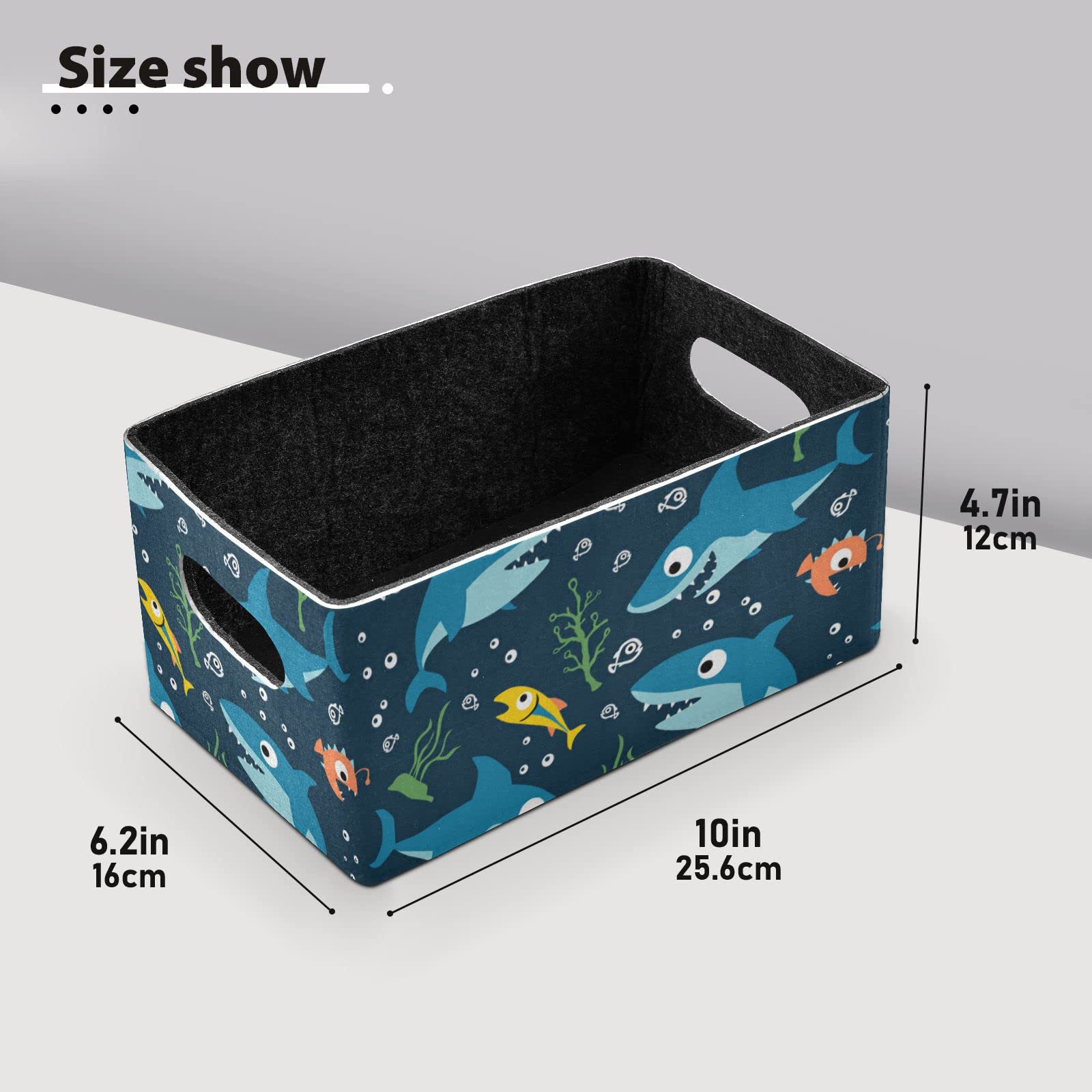 Marine Animals Cartoon Storage Basket - Foldable Felt Organizer Bin for Kids' Toys, Nursery, Closet & Home Decor | Perfect Gift for Baby Shower & Playroom Organization