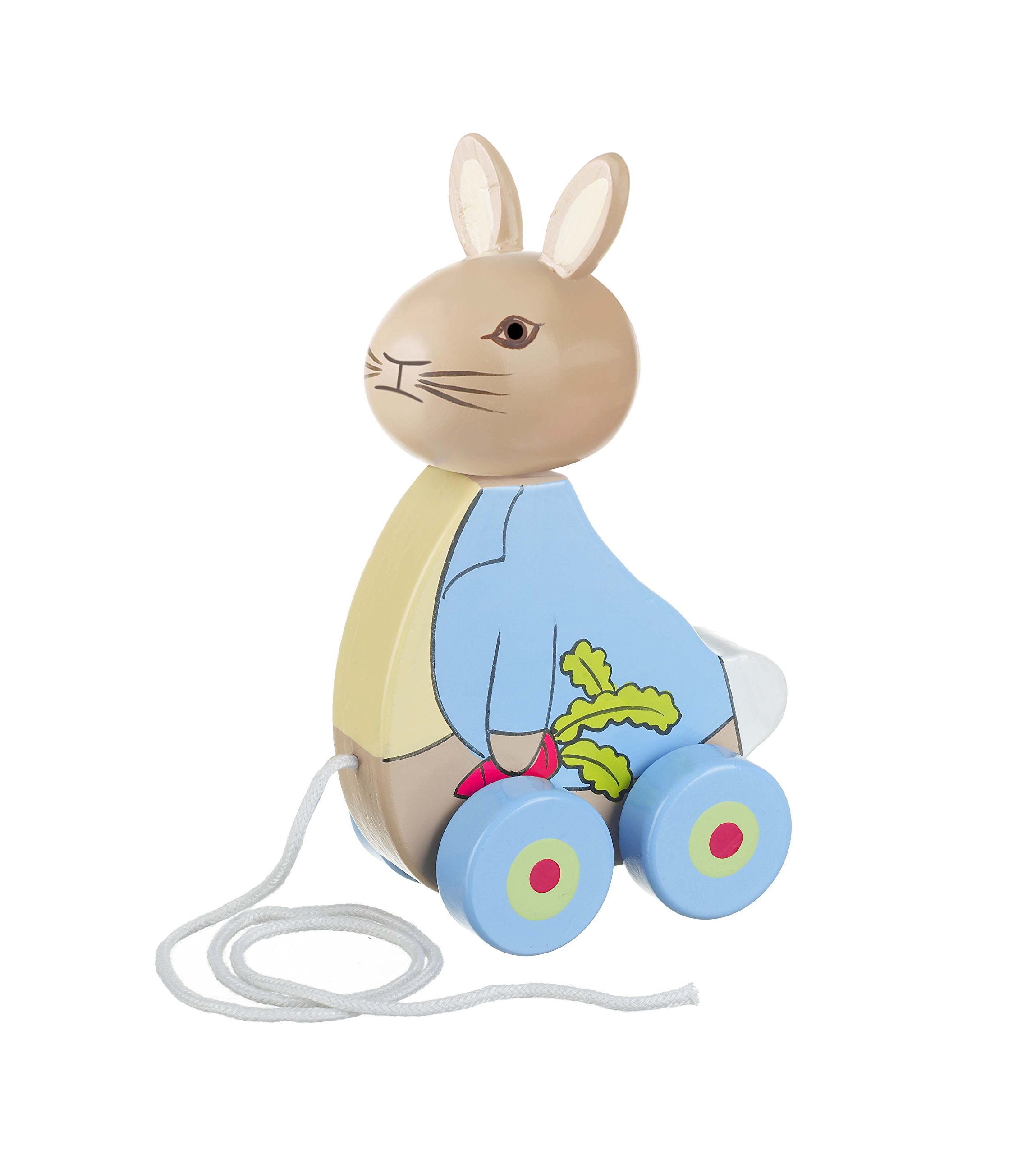 Peter Rabbit Wooden Pull Along Toy for Toddlers - Classic Pull Toy for Kids, Perfect for Indoor Play, Outdoor Walks & Early Childhood Development