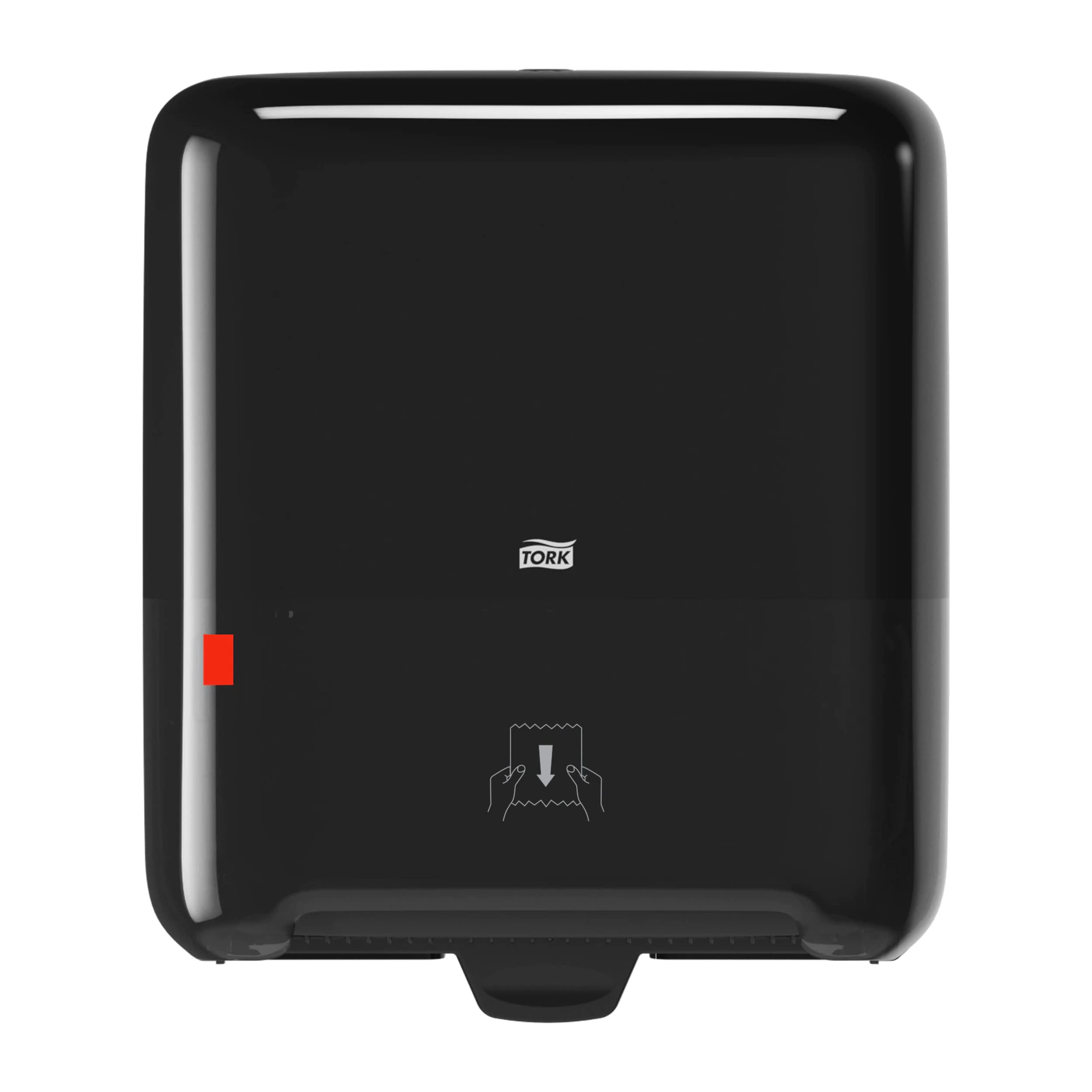 Tork Matic White H1 Paper Hand Towel Roll - 6 Rolls x 700 ft (290089) & Black Elevation H1 Dispenser with Refill Indicator (5510282) - Ideal for Restaurants, Offices, and Public Restrooms