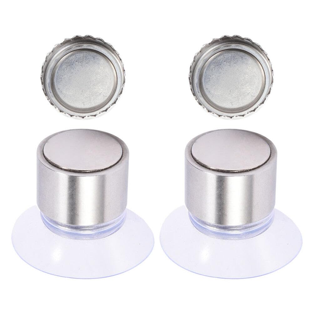 2-Pack Magnetic Soap Holder for Shower - Wall Mounted & Suction Cup Soap Saver with Self-Draining Design - Bathroom Organizer for Bar Soap - Perfect for Showers, Sinks, and Kitchen Use