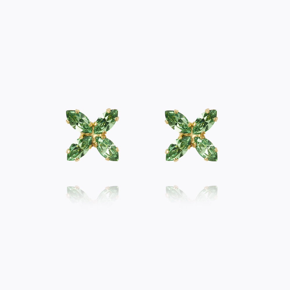 Peridot Crystal Star Earrings - Elegant Dainty Stud Earrings for Women, 925 Sterling Silver Jewelry Gift for Birthday, Christmas & Special Occasions - Perfect for Parties, Date Nights & Everyday Wear