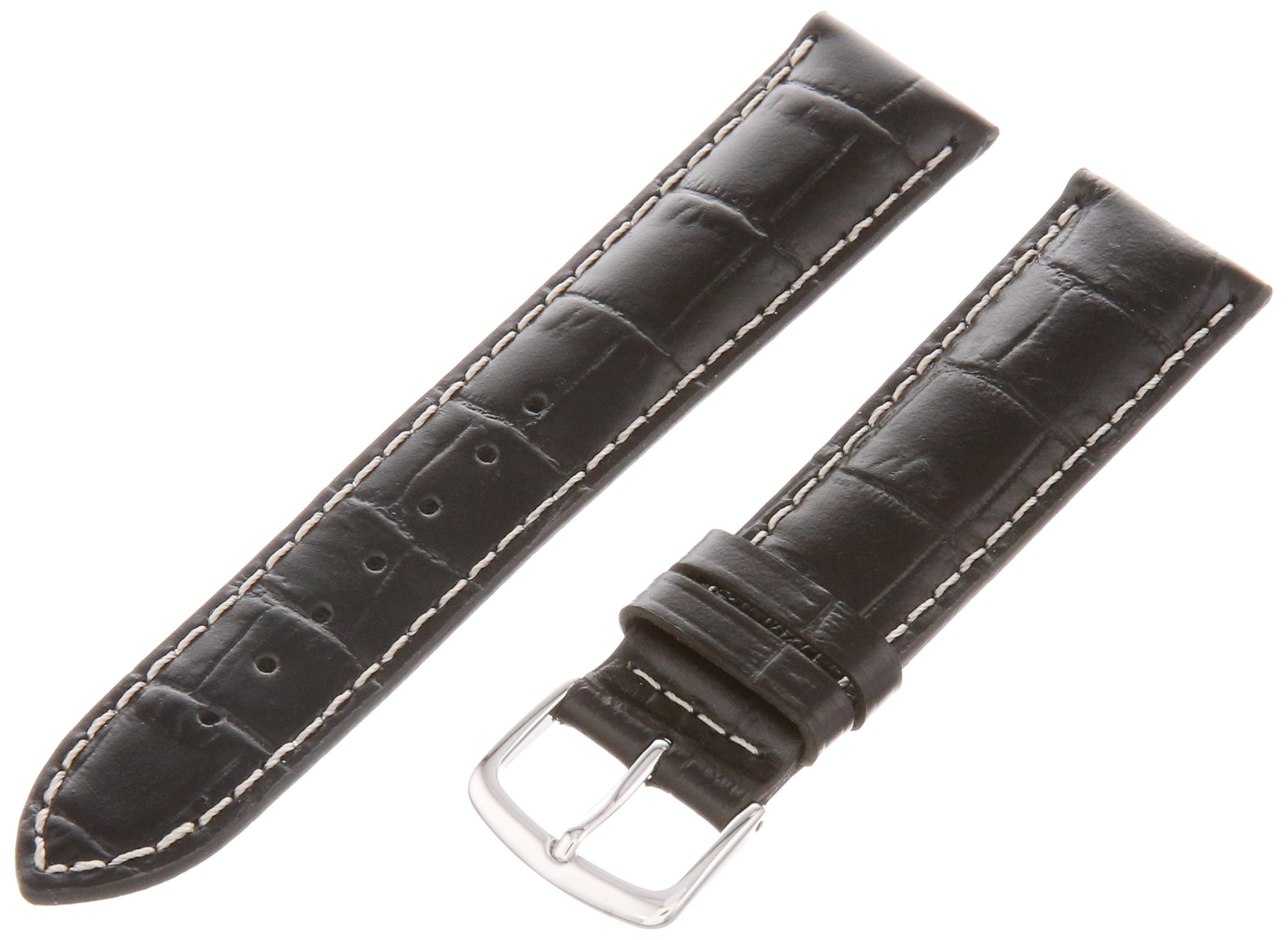 Hadley-Roma Genuine Leather Watch Band for Men - MSM834RA-180 Replacement Strap | Durable & Adjustable | Perfect for Dress Watches, Business & Formal Occasions