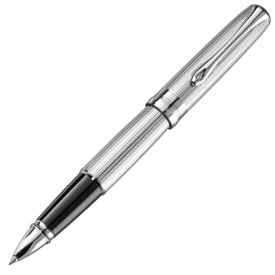 Diplomat Excellence A2 Guilloche Chrome Rollerball Pen - Premium Writing Instrument for Professionals & Gift Giving - Perfect for Office, Business Meetings & Special Occasions