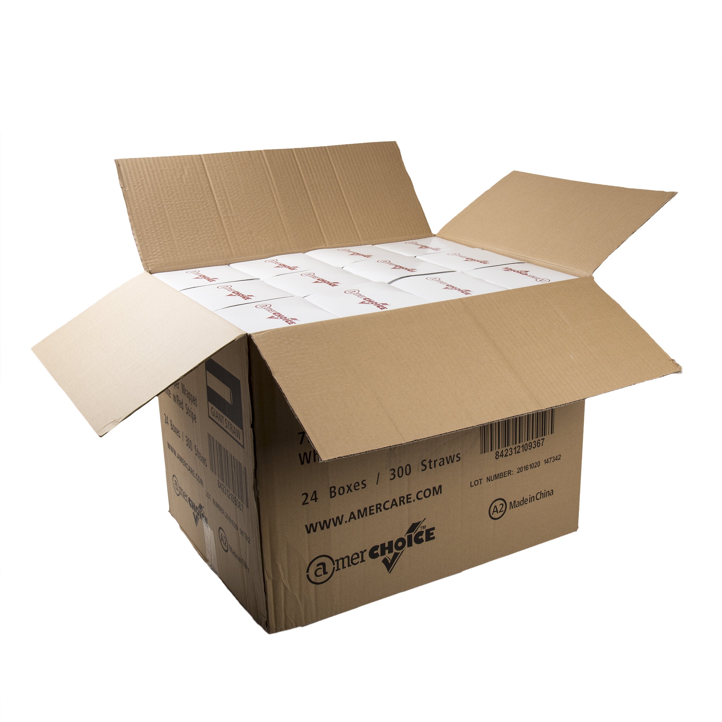 AmerCareRoyal Giant Plastic Straws 7.75