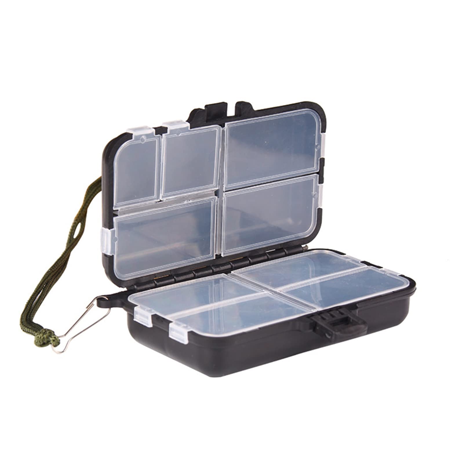 YUXI8541NO 9-Compartment Fishing Tackle Box - Detachable Bait Storage for Outdoor Fishing