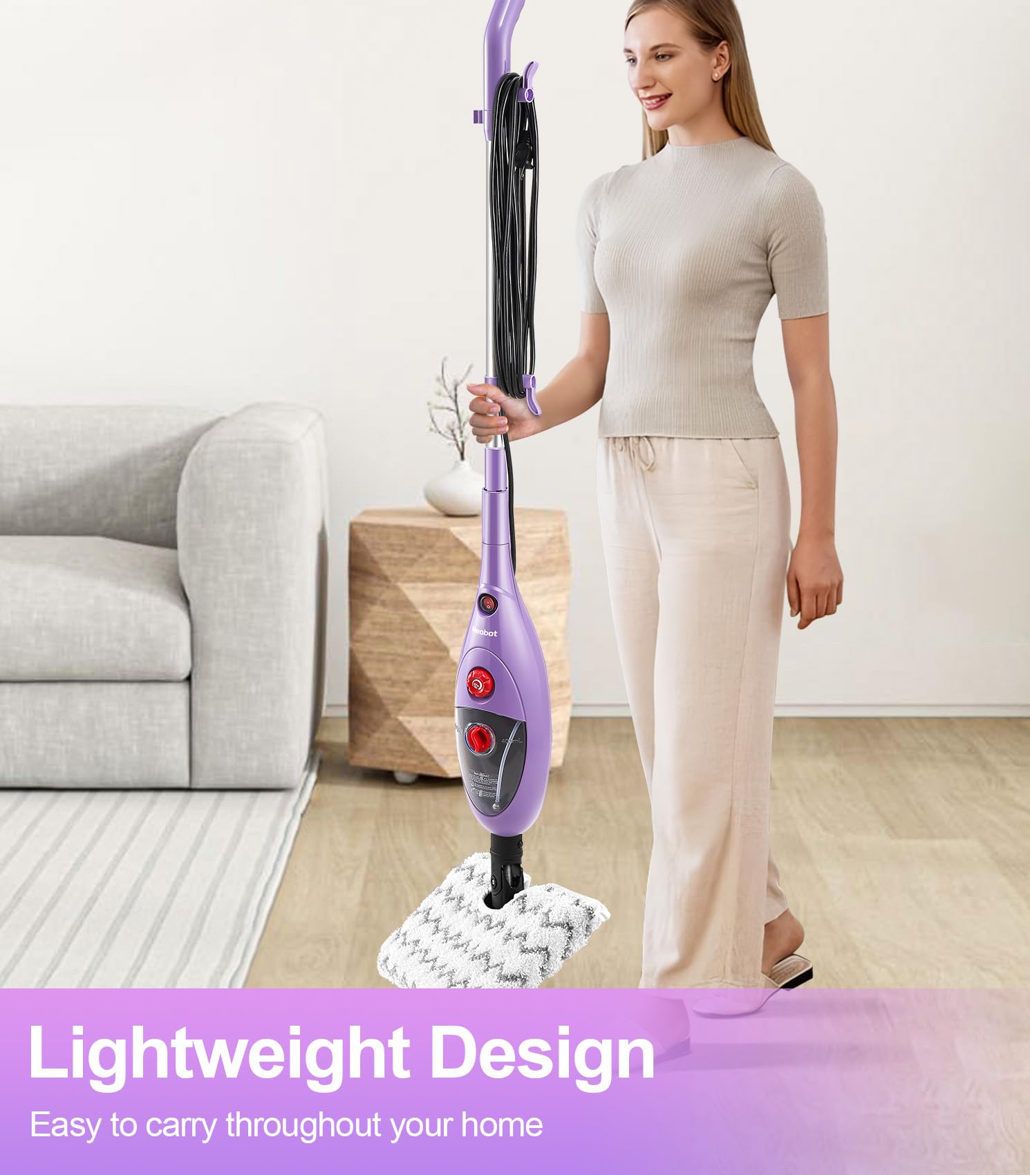 10-in-1 Multi-Surface Steam Mop & Handheld Steam Cleaner for Hardwood Floors, Tile, Walls - Detachable & Multipurpose Home Cleaning Tool | Perfect for Kitchen, Bathroom, and Whole House Deep Cleaning
