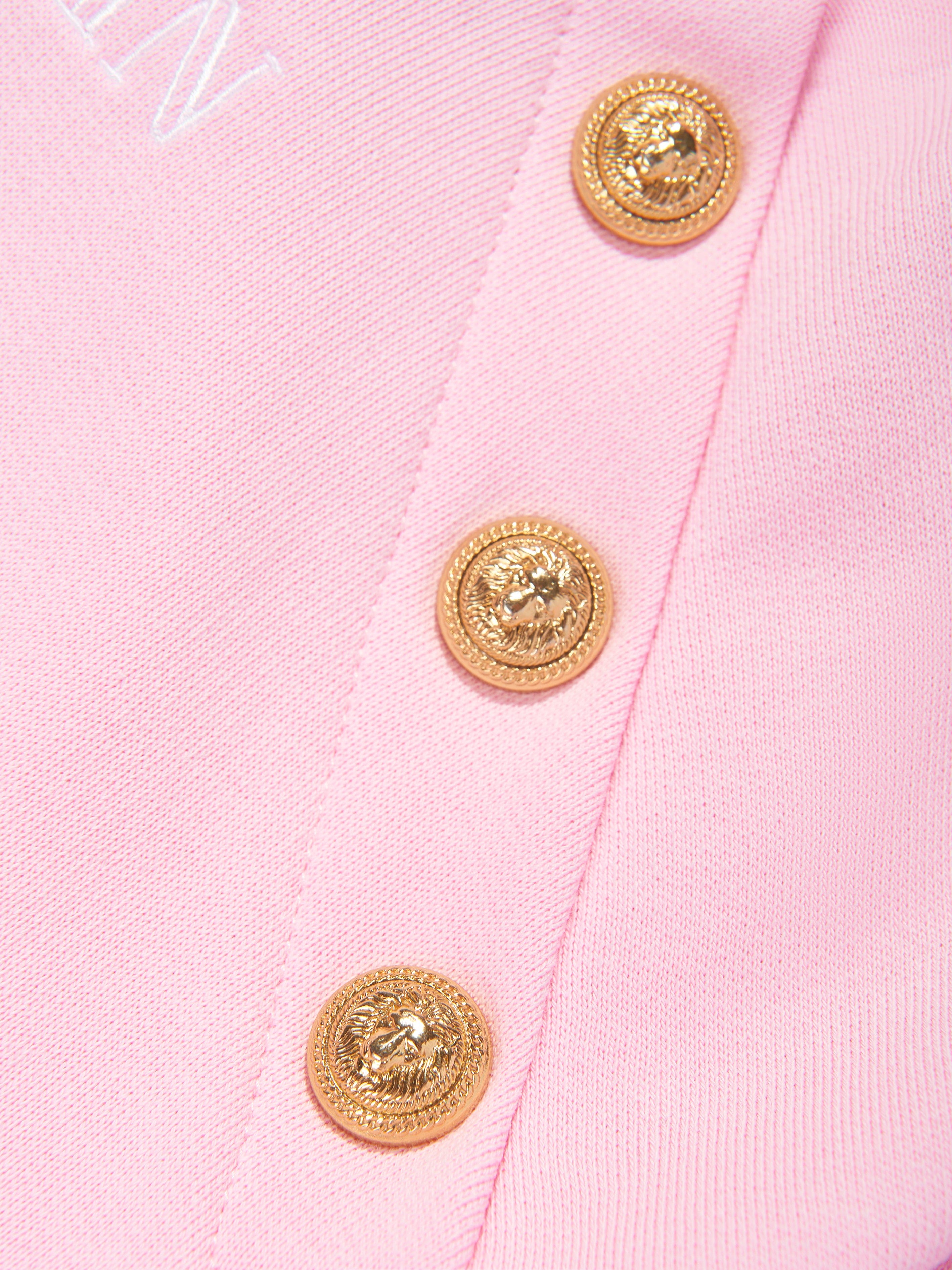 Balmain Girls Pink Logo Hoodie - Stylish & Comfortable Pullover for Casual Wear, School, and Outings