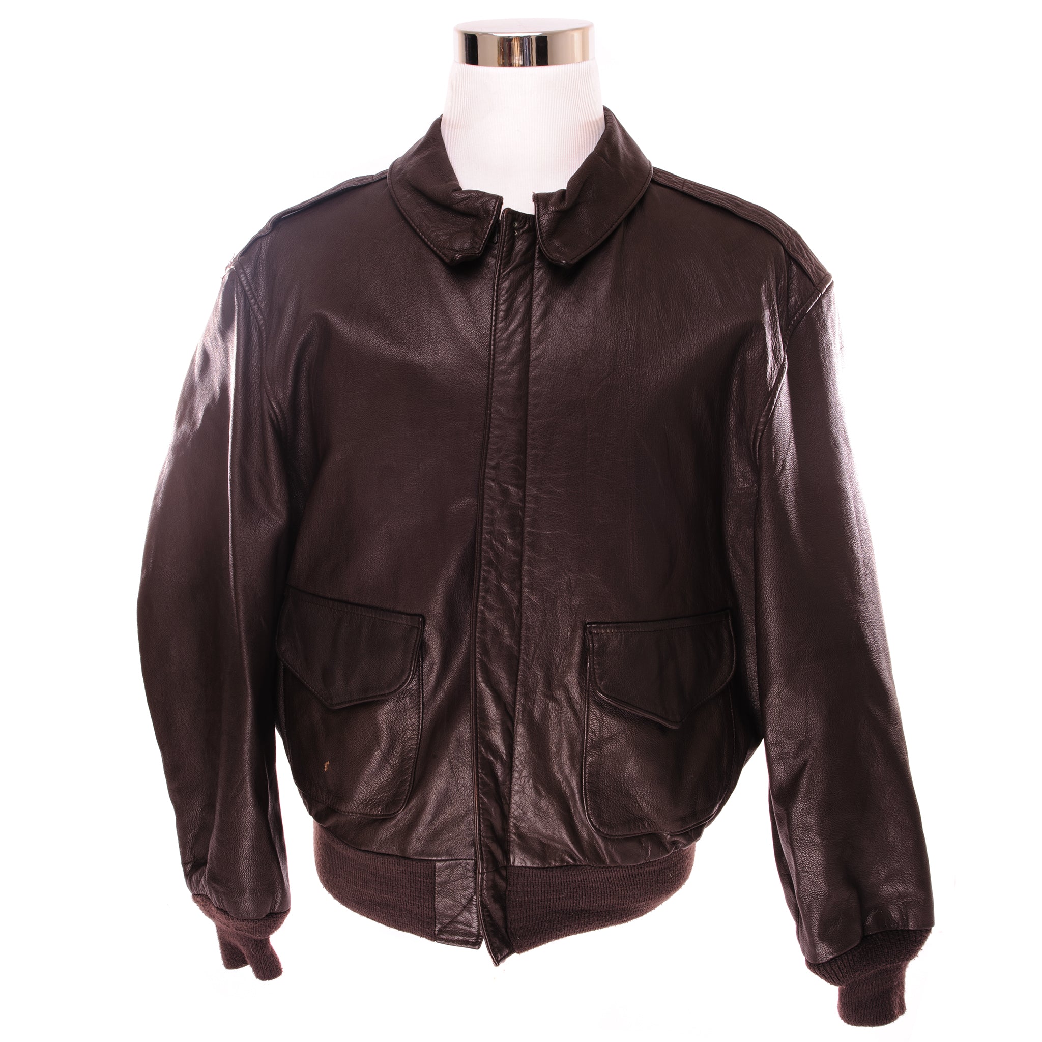 Vintage Cooper US Air Force A2 Light Leather Jacket - Size 46R - Classic Military Flight Bomber Jacket for Men - Perfect for Aviation Enthusiasts & Retro Fashion