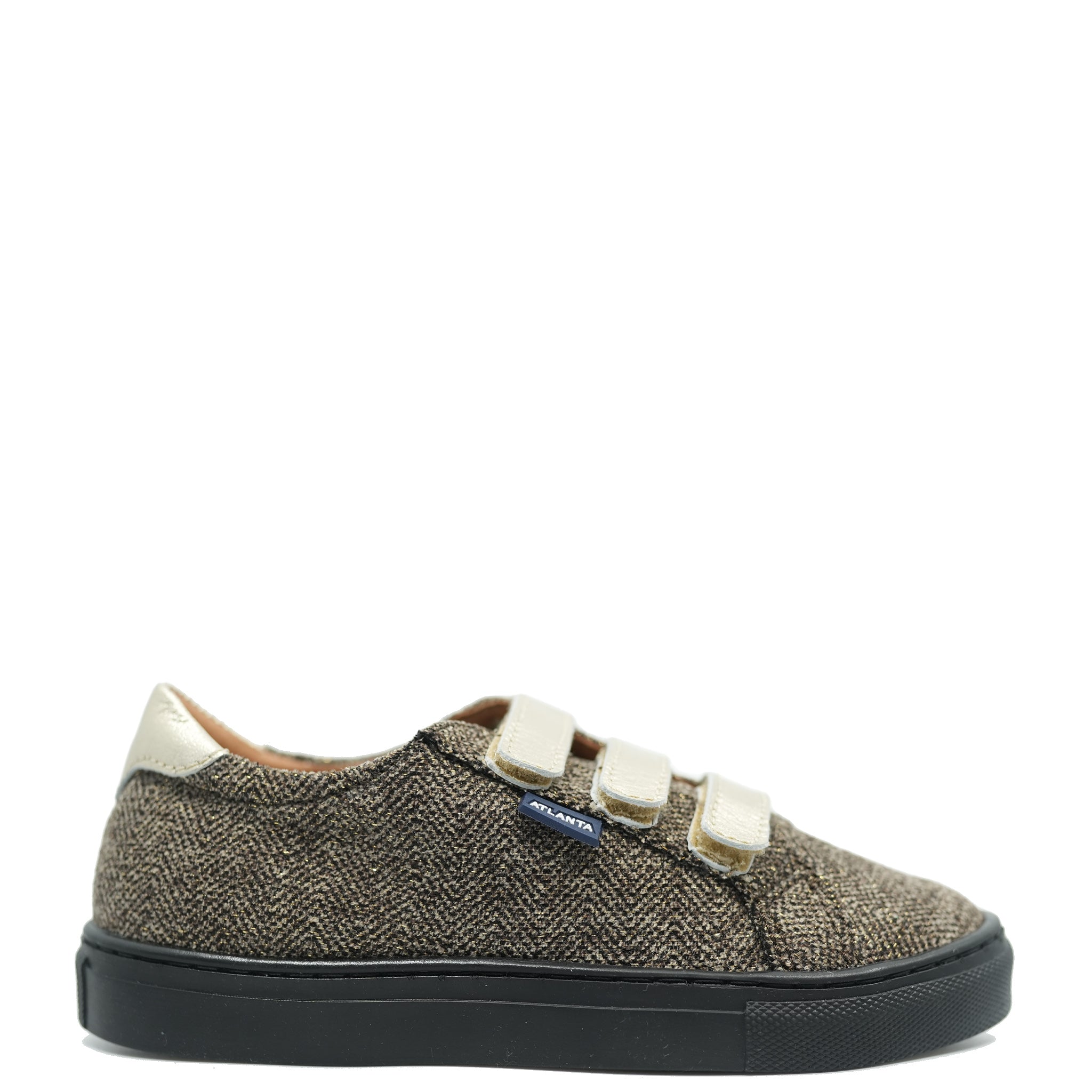 Men's Atlanta Moccasin Brown Chevron Triple Velcro Sneakers - Comfortable Casual Shoes for Walking, Travel & Everyday Wear
