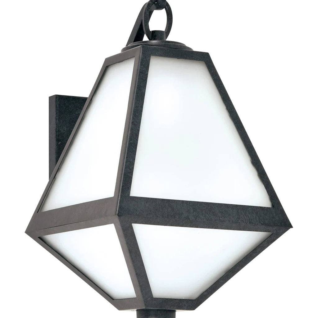 Brian Patrick Flynn Glacier 1 Light Outdoor Wall Sconce - 8x12.75 Inch Stainless Steel & Glass Black Charcoal Finish - 120V E26 Medium Base LED Bulb Socket - Weatherproof Exterior Lighting for Patio, Garden, Porch, Entryway and Indoor Wall Decor