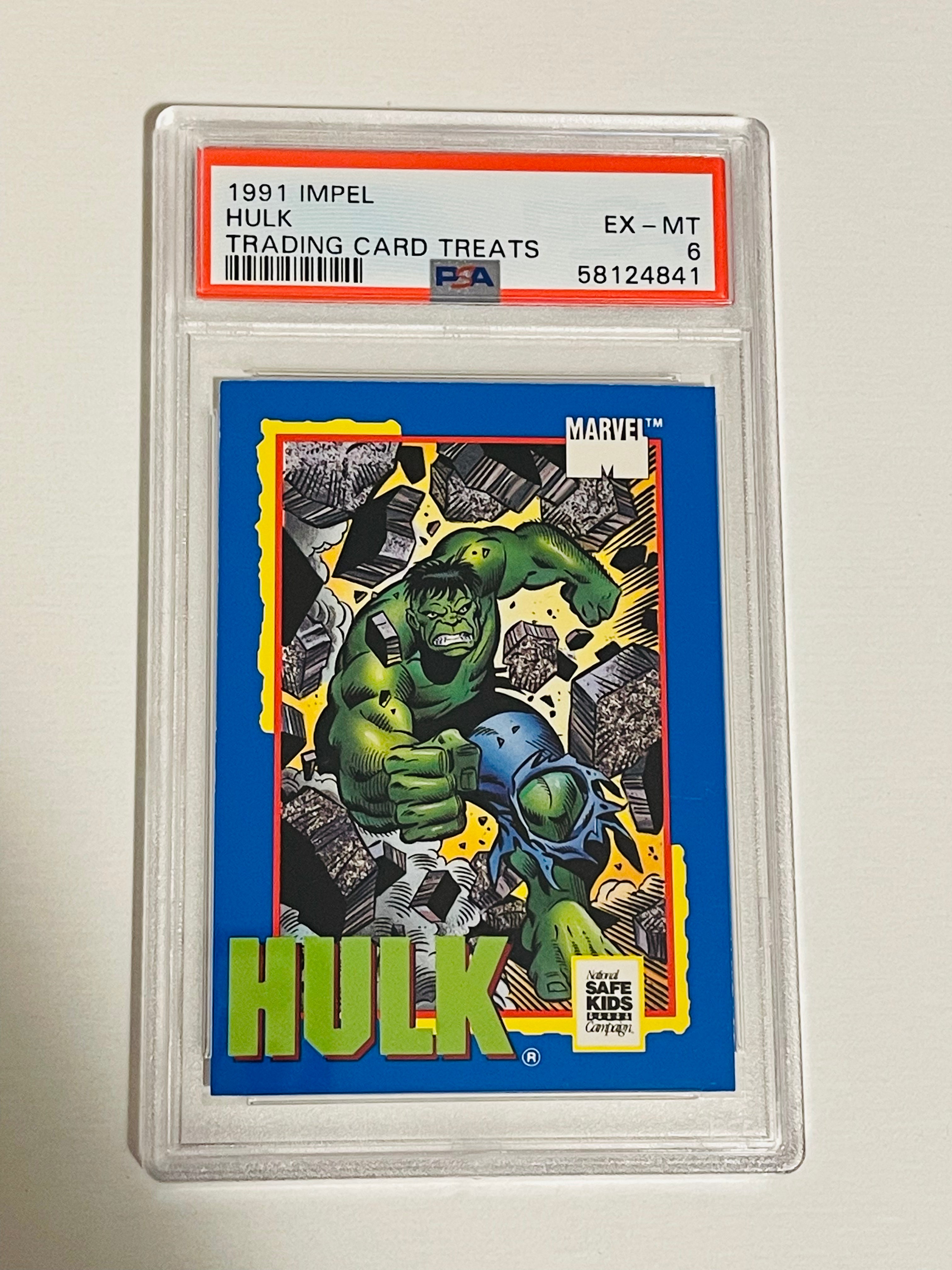 1991 Marvel Hulk PSA 6 Graded Trading Card - Collectible Superhero Memorabilia for Display & Investment