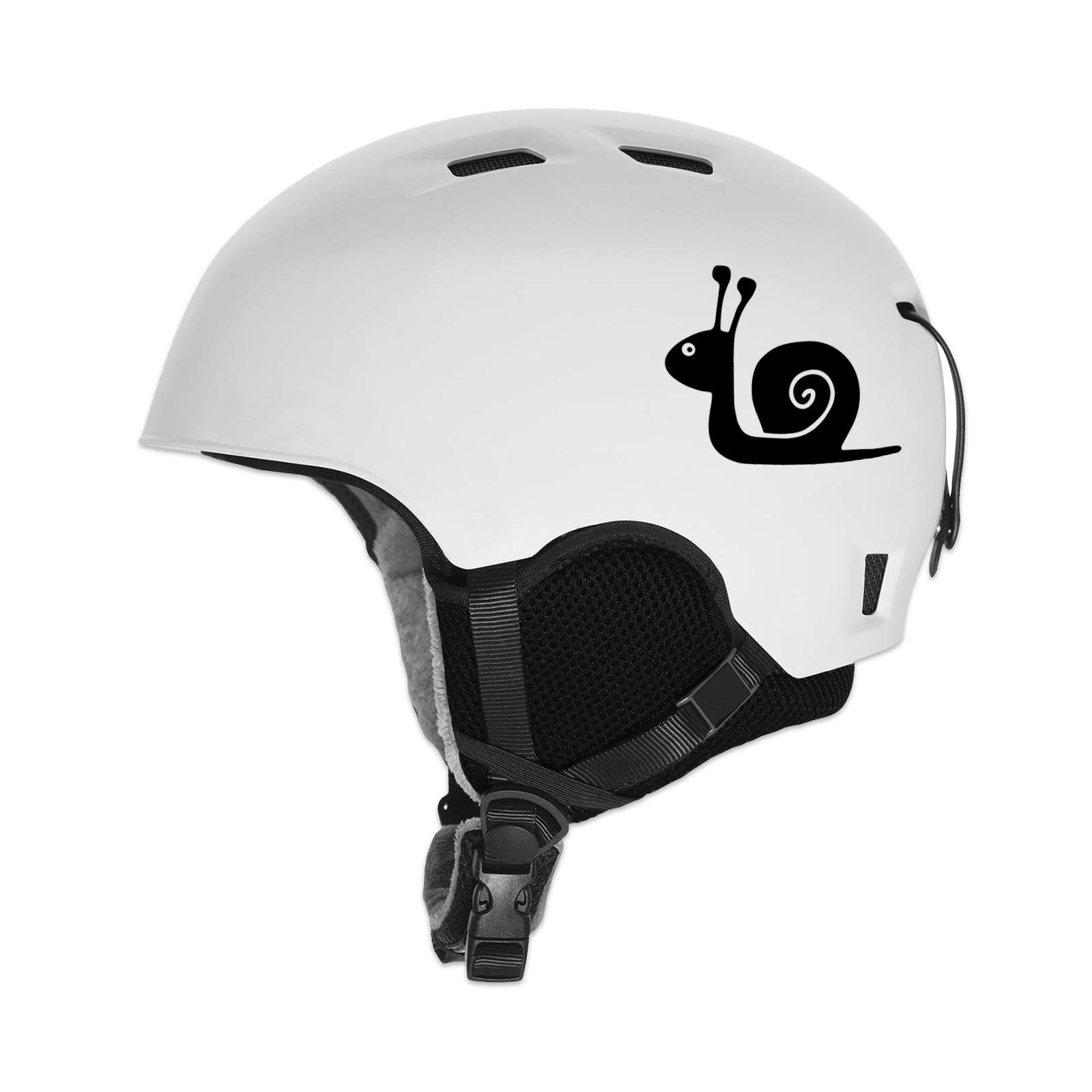 Bargain Max Snail Silhouette Decal Sticker - 5.5 Inch Black Vinyl Decals for Notebook, Car, Laptop, Water Bottle - Perfect for DIY Crafts, School Supplies, and Personalizing Your Belongings