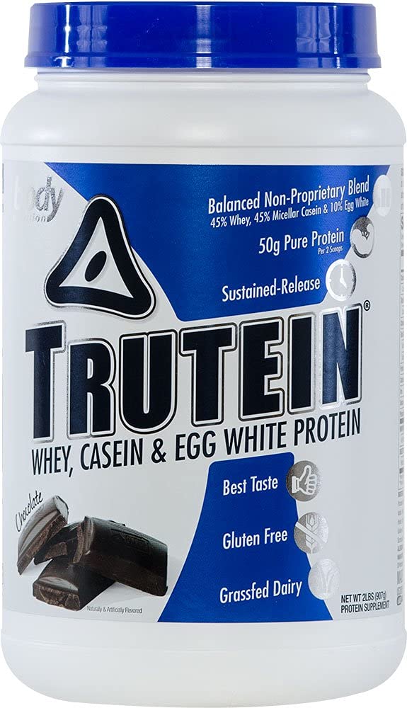 Trutein Protein Powder - 25g Protein, Chocolate Flavor, 2lb | Meal Replacement & Workout Recovery Shake for Breakfast, Pre & Post Workout | High-Quality Body Nutrition Supplement for Fitness & Weight Management