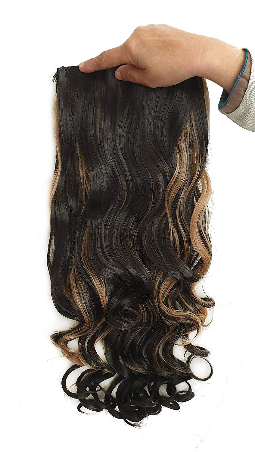 PEMA Golden Double Shade Hair Extensions for Women - 18