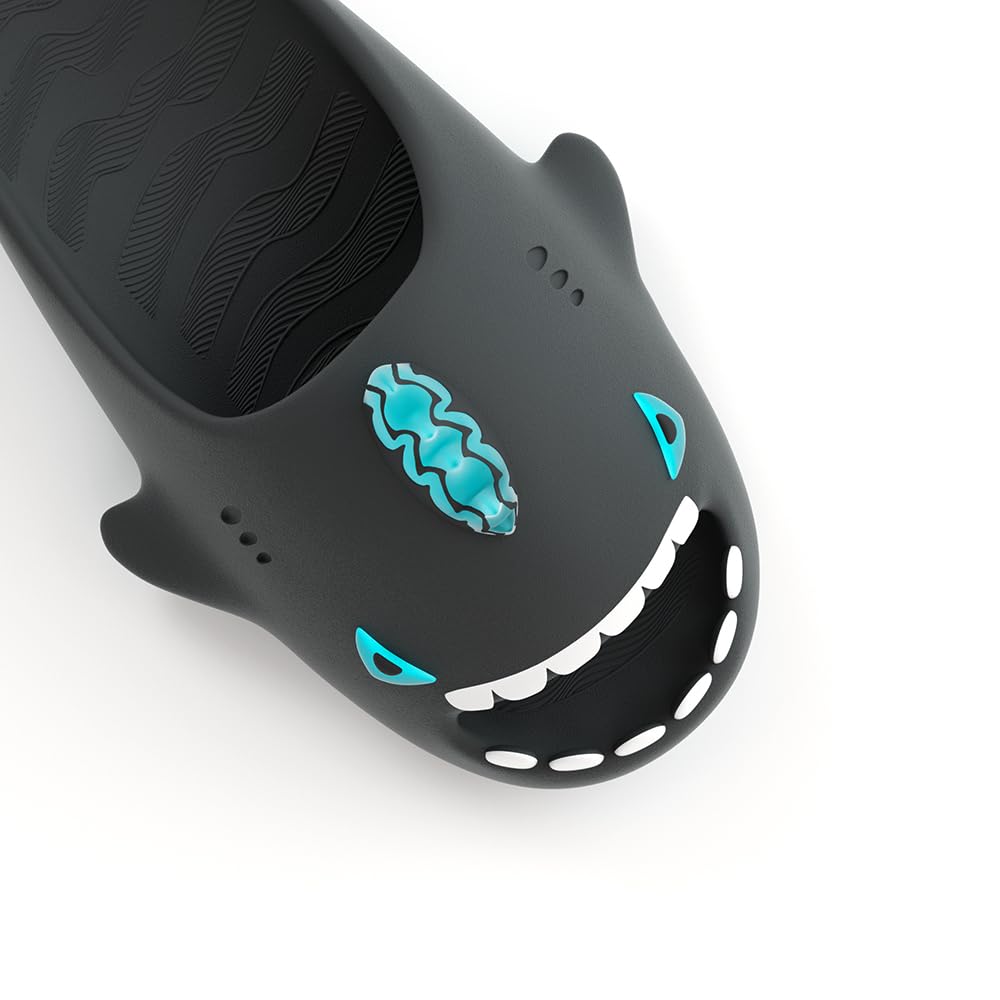 Sharkicks Pro Shark Slides Sandals for Women & Men - Ultra Soft Eco-Friendly EVA Cloud Shoes - Indoor Outdoor Comfort Slippers for Beach, Pool, Gym & Home Use