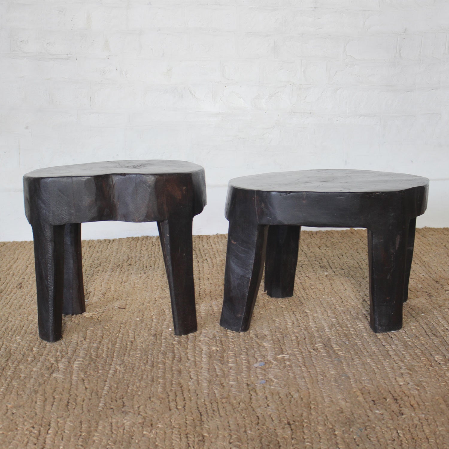 Premium Teak Wood Naga Stool - Handcrafted Solid Wood Stool for Home Decor, Living Room, Bedroom & Outdoor Use - Durable & Stylish Seating Solution