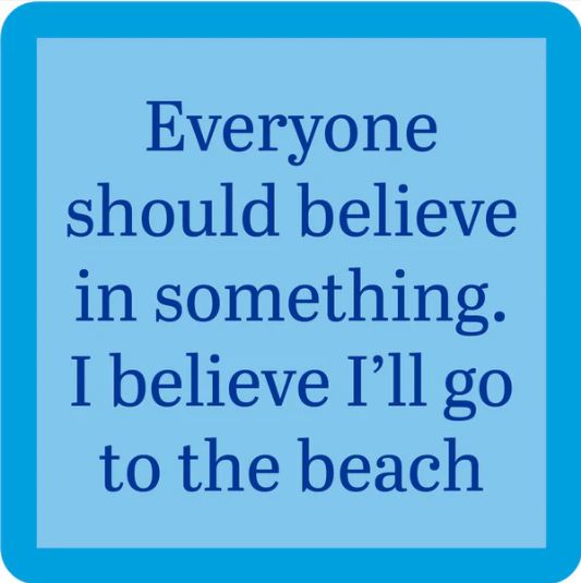Believe In Something Inspirational Coaster Set - Motivational Drink Coasters for Coffee, Tea & Beer - Perfect for Home, Office & Gifts