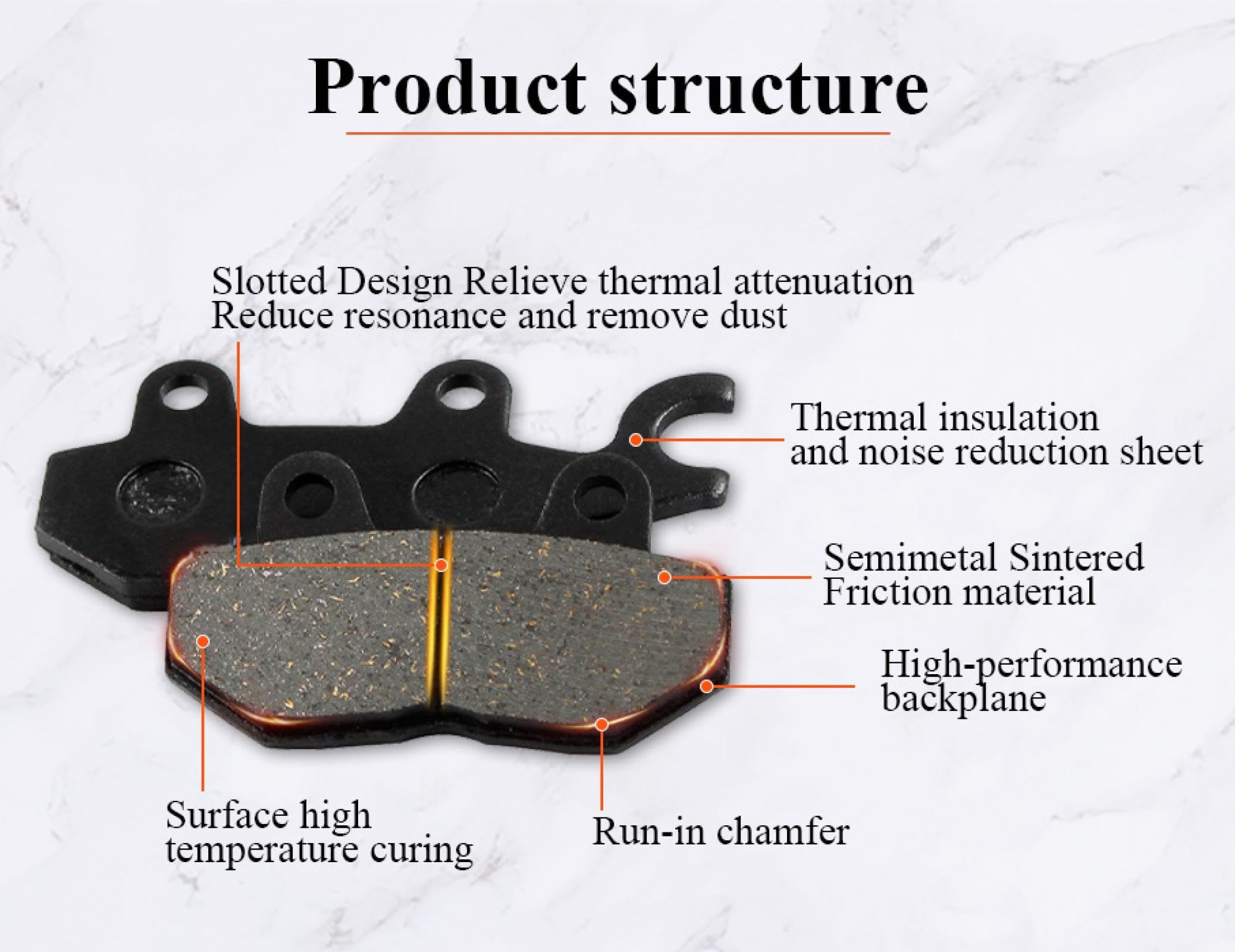 High-Performance Motorcycle Brake Pads for SUZUKI VZR 1800 VZR1800 Boulevard M109R K6 K7 (2006-2007) - Front Brake Pads for Smooth Stopping & Enhanced Safety - Perfect for City Commuting & Highway Riding