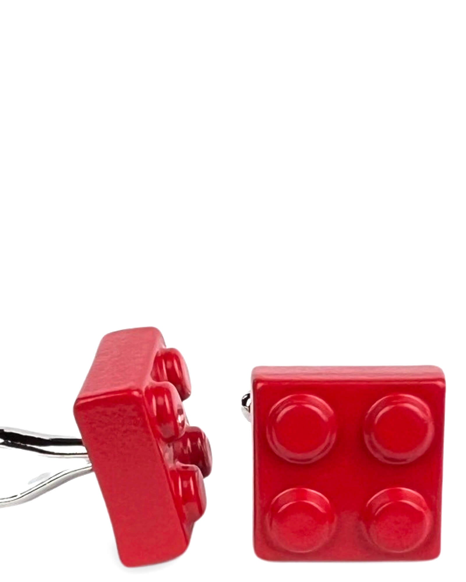 DÉCLIC Red Brick Cufflinks for Men - Elegant Dress Shirt Accessories for Weddings, Business & Formal Events
