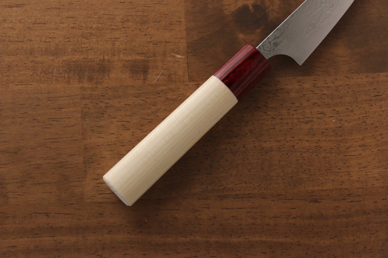 Masakage Kiri VG10 Damascus 75mm Petty Knife - Japanese Utility Knife with Magnolia Wood Handle - Perfect for Slicing, Peeling & Precision Kitchen Tasks