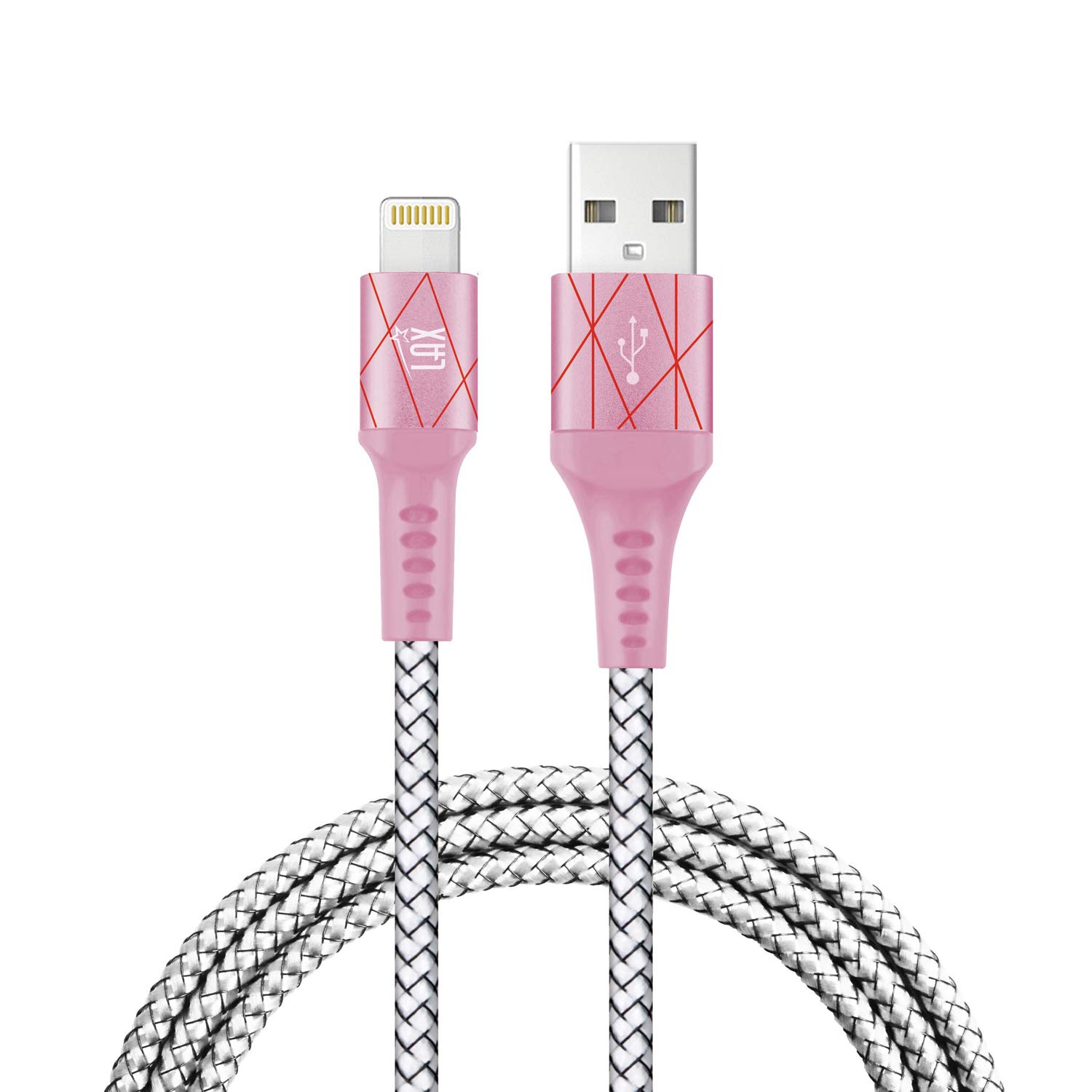 Apple MFi Certified Fast Charger iPhone Lightning Cable - 10FT Pink, Compatible with iPhone 14/13/12/11 Pro Max/XS MAX/XR/X/8/7/6S/6/SE/5S, iPad & iPod - High-Speed Charging & Data Sync for Home, Office & Travel