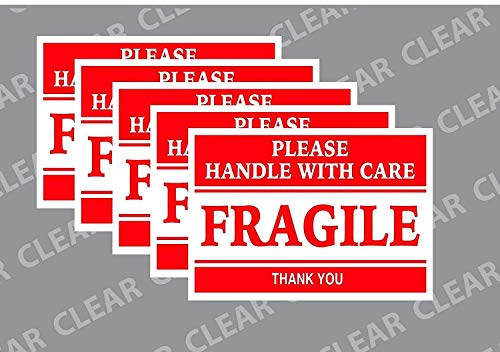 Red Fragile Stickers