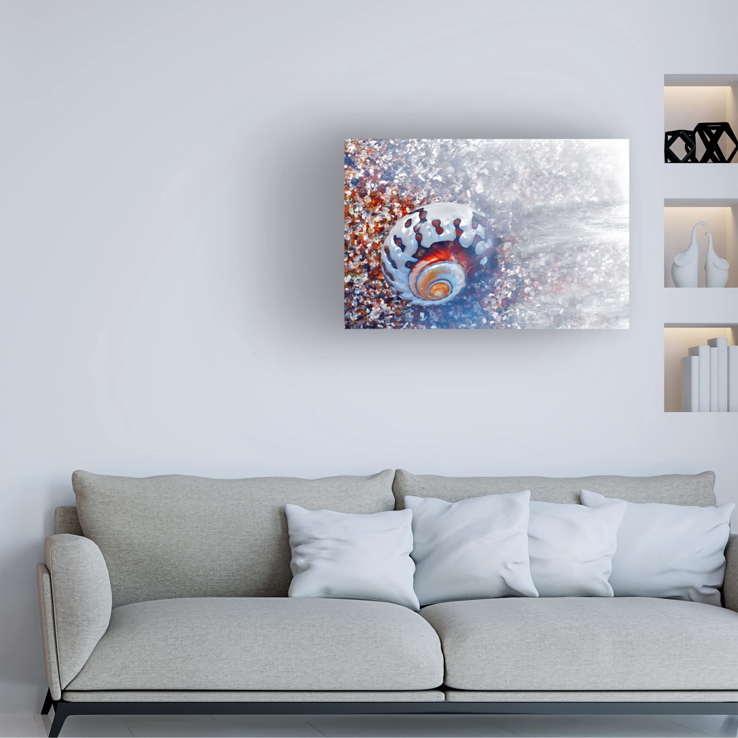 Dennis Frates Beach Treasures 3 Canvas Wall Art Print - Coastal Decor for Living Room, Bedroom & Office - Seascape Painting for Beach House & Nautical Theme Interiors