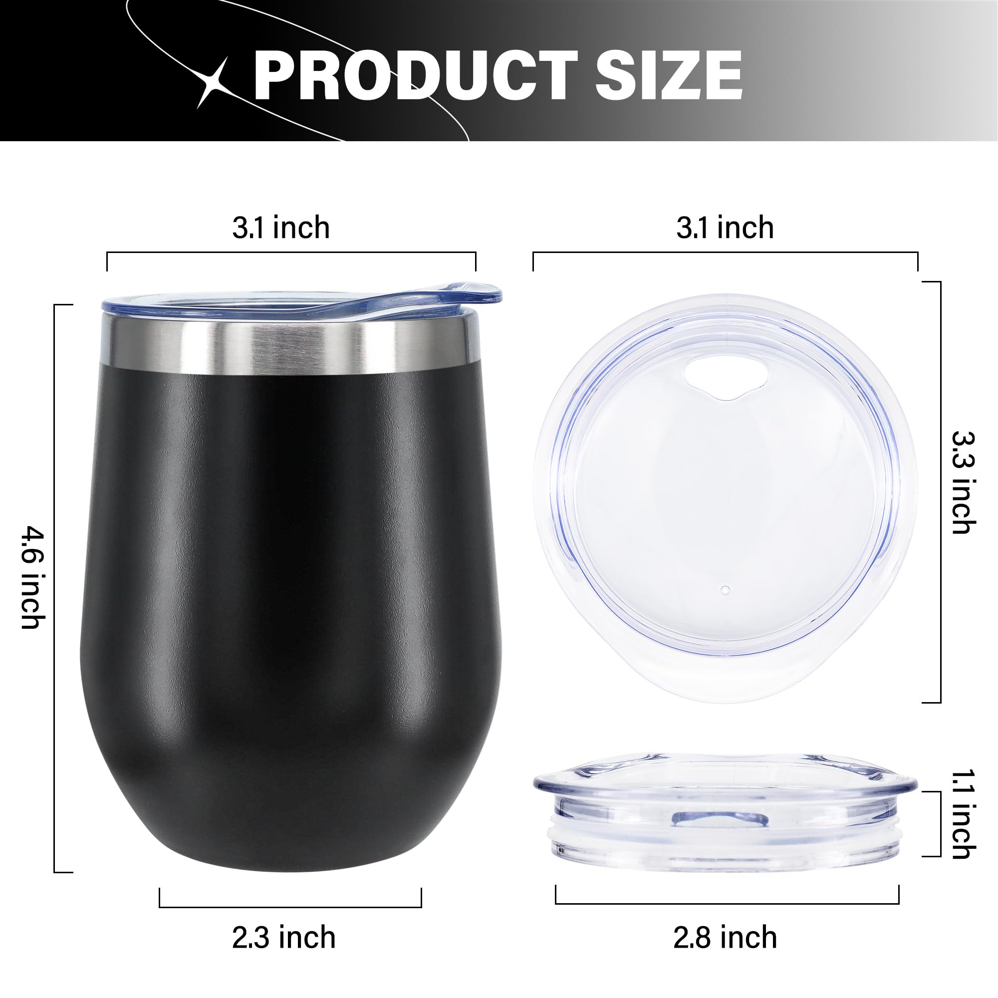 Supernatural Gifts Mug 12oz Insulated Stainless Steel Wine Tumbler with Lid - Vacuum Insulated Coffee Cup, Funny Birthday Gift for Women & Men (Black) - Perfect for Office, Travel, and Home Use