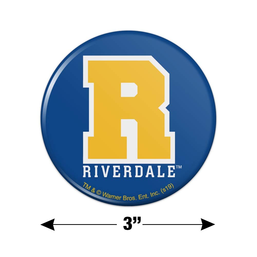 Riverdale Varsity Letter Kitchen Refrigerator Magnet - Decorative Fridge Locker Button for Home, Office & Dorm Room Organization