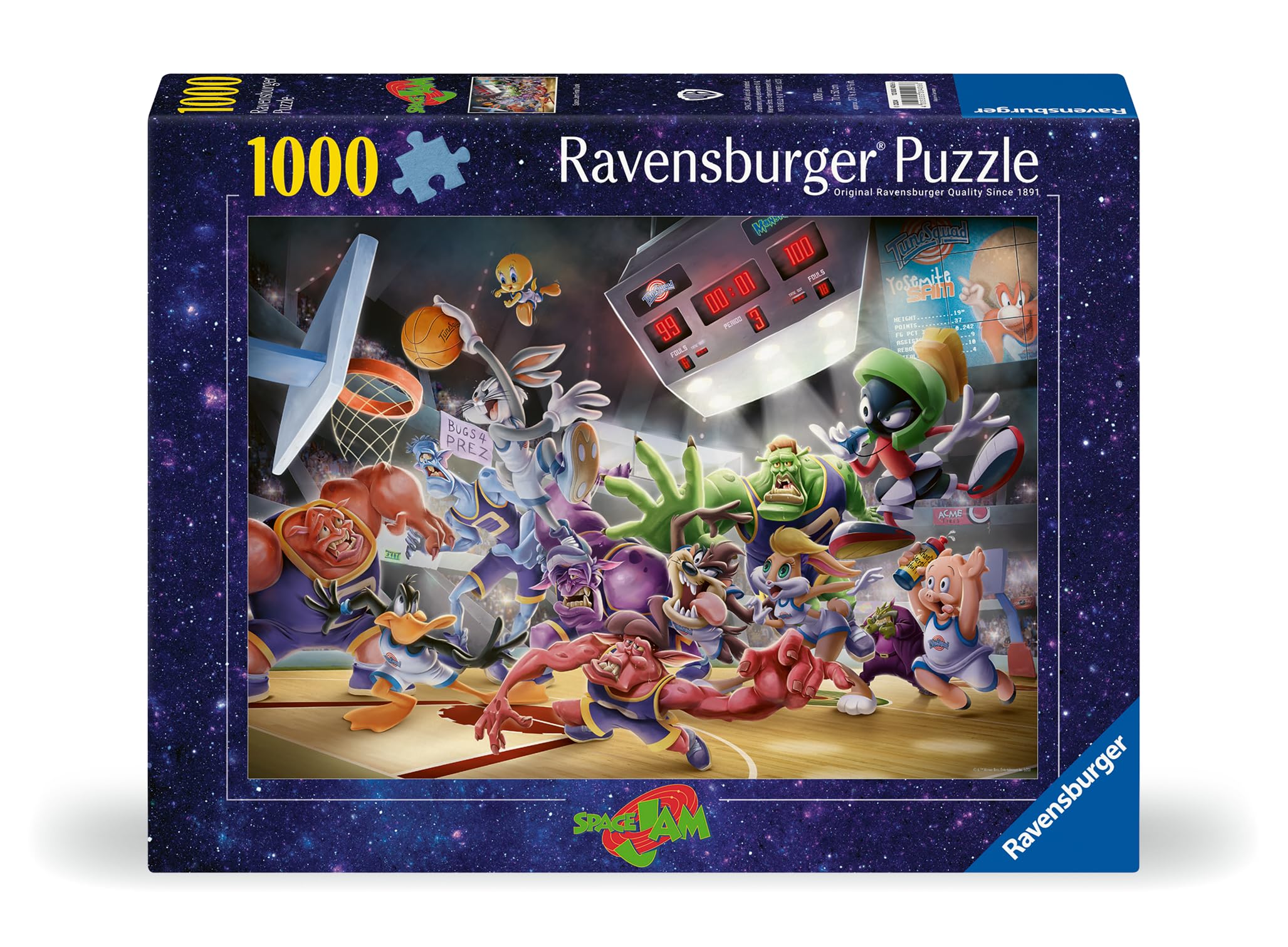 Ravensburger Space Jam 1000 Piece Puzzle for Adults & Kids - Premium Puzzle Glue for Framing - Fun Family Activity & Home Decor - Perfect for Movie Fans & Puzzle Enthusiasts