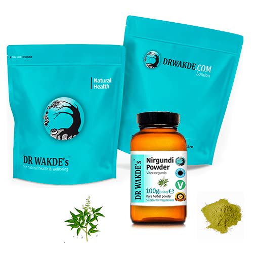DR WAKDE'S Nirgundi Powder (Vitex negundo) - 100g (3.5oz) | Pure, Raw & Dried Herbal Powder | Natural Aroma & Freshness | Fine Ground Vegan Supplement | Premium Grade Ayurvedic Remedy | No Additives | Perfect for Herbal Tea, Aromatherapy & Natural Healing