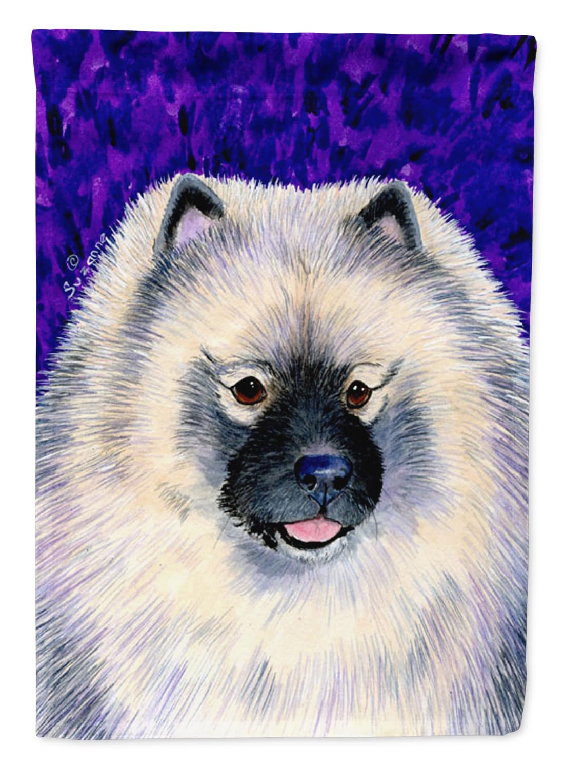 Keeshond Garden Flag - Decorative Yard Banner for Mailbox, Patio, Flower Beds | Outdoor Dog Lover Artwork | Weather-Resistant Multicolor Design | Perfect for Seasonal Home Decor & Pet-Themed Landscaping