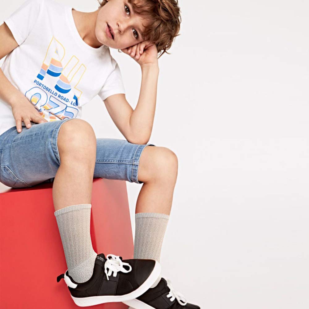 Yacht & Smith 240 Pairs Wholesale Kids Crew Socks - Soft Cotton Casual Socks for Boys & Girls (Size 4-10) - Perfect for School, Sports & Everyday Wear