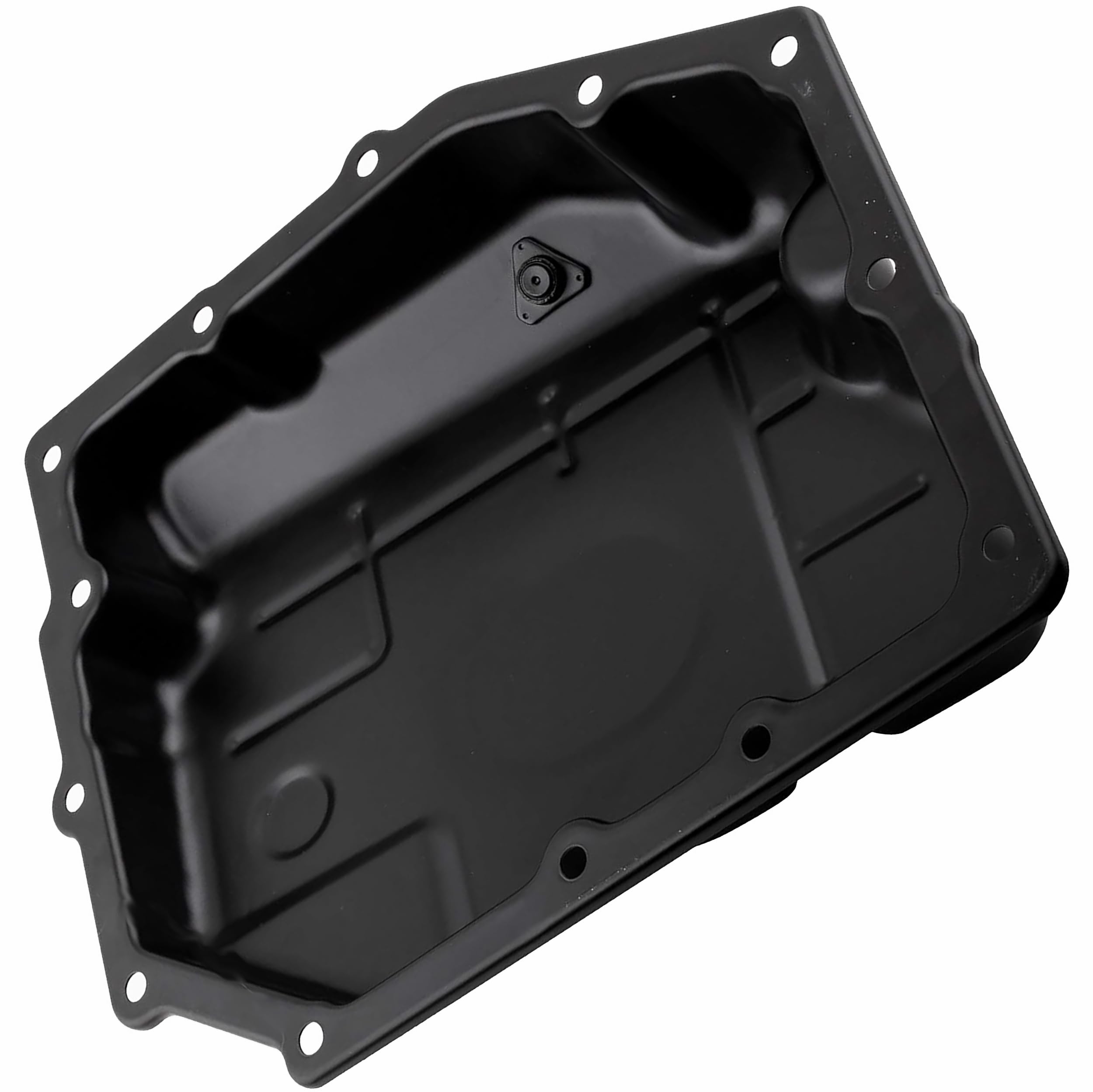 APDTY 113672 Transmission Pan with Drain Plug - Replacement for 52852912AC, 52852912AB - Compatible with Dodge, Jeep, Chrysler Vehicles - Perfect for Transmission Fluid Changes & Maintenance