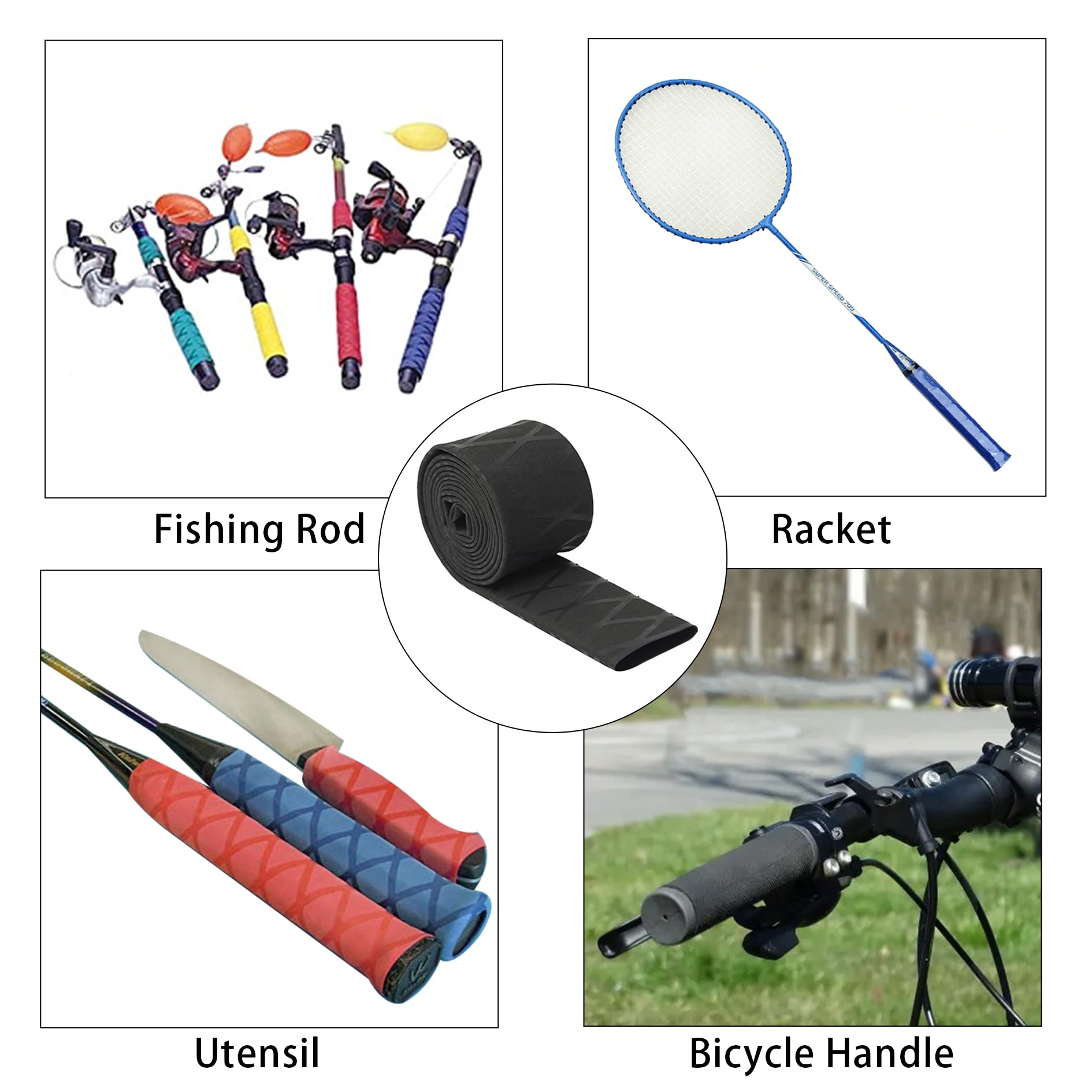 40mm Heat Shrink Tubing - Non-Slip Insulated Sleeve for Fishing Rod Grip (39in Length) | Durable Handle Wrap for Enhanced Comfort & Control