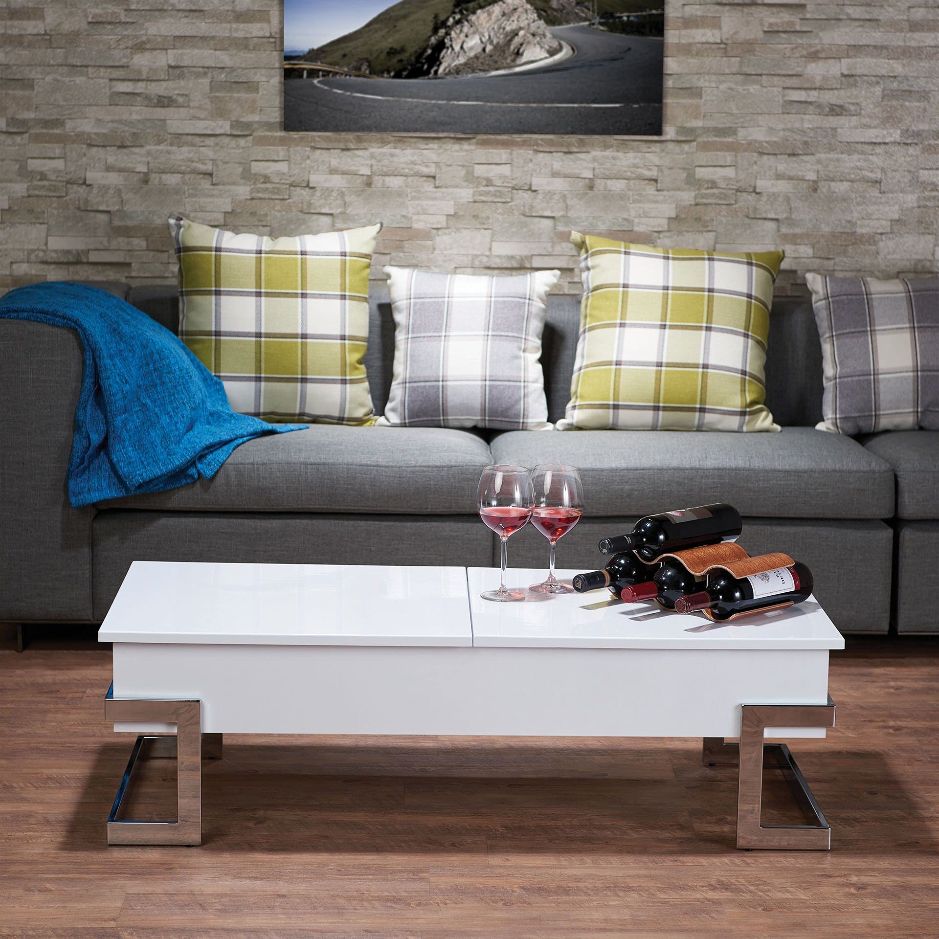 Modern Lift-Top Coffee Table with Storage - 47