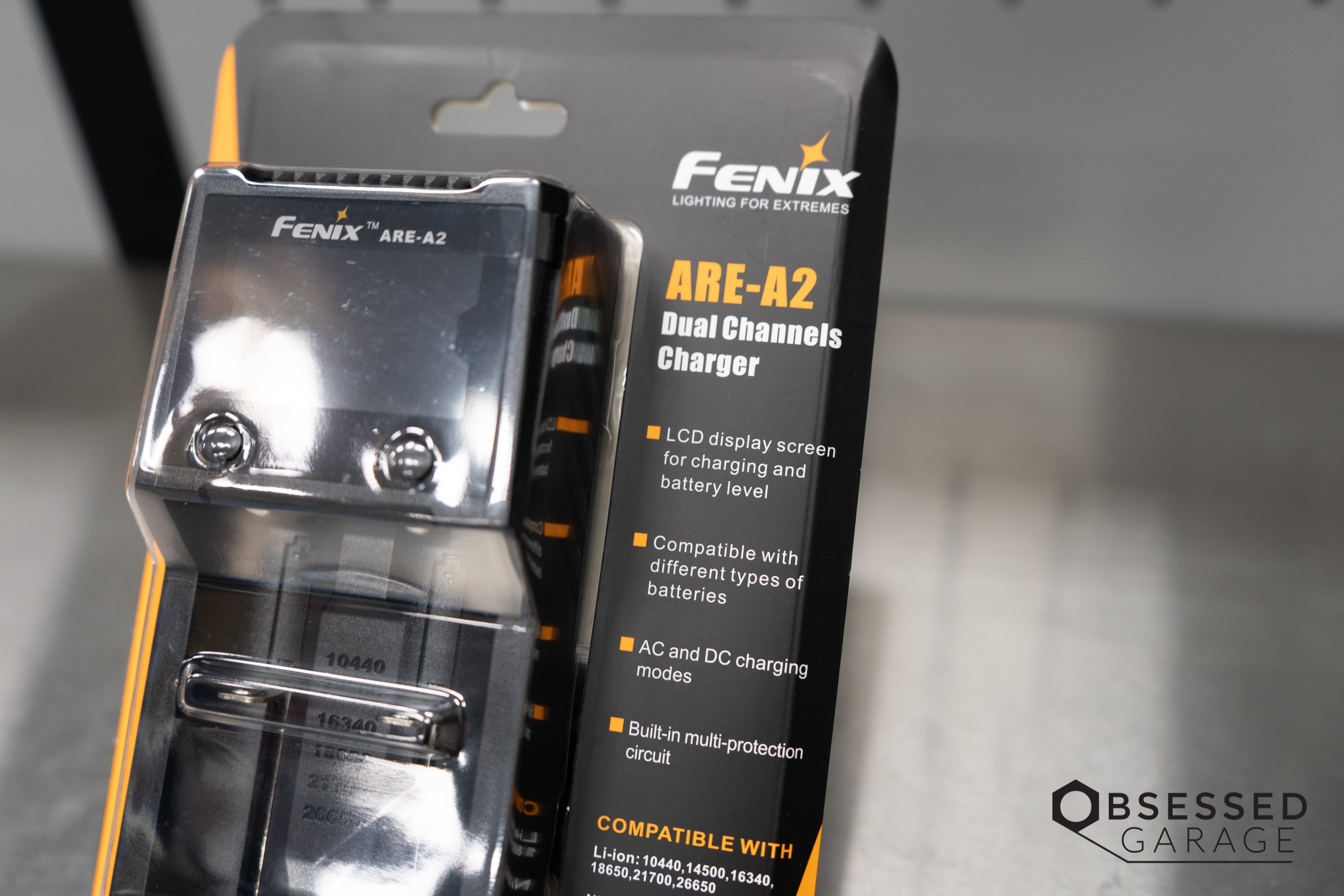 Fenix ARE A2 Smart Battery Charger for AA AAA NiMH NiCd - Fast Charging with LCD Display | Perfect for Home, Office, and Travel Use