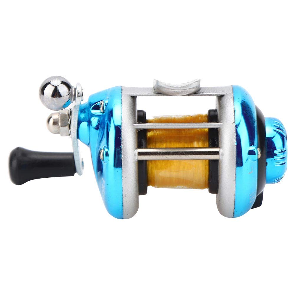 Premium ABS Drum-Type Fishing Reel - Lightweight Freshwater & Ice Fishing Gear with Smooth Drag System (Blue) | Ideal for Trout, Bass, and Walleye Fishing in Lakes and Rivers