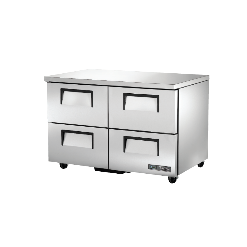 48-Inch Undercounter Refrigerator with 4 Drawers - Commercial Grade Stainless Steel Freezer for Kitchen, Bar, Restaurant & Office Use - Model TUC 48D 4
