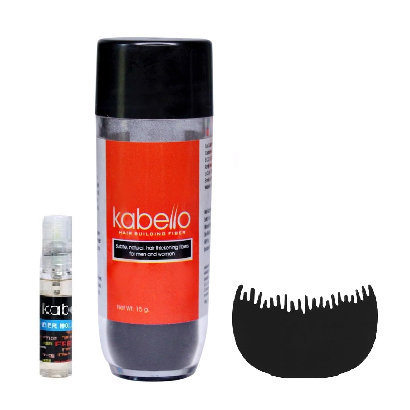 Kabello Fiber Hair Powder for Men & Women - Natural Hair Thickening & Bald Spot Coverage - 15g Brown | Instant Volume & Confidence for Daily Styling & Special Occasions