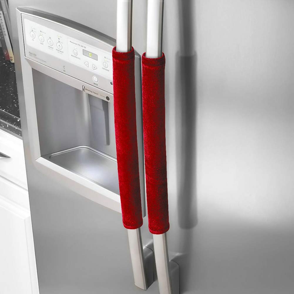 2 Pack Grey Refrigerator Door Handle Covers - 15.7