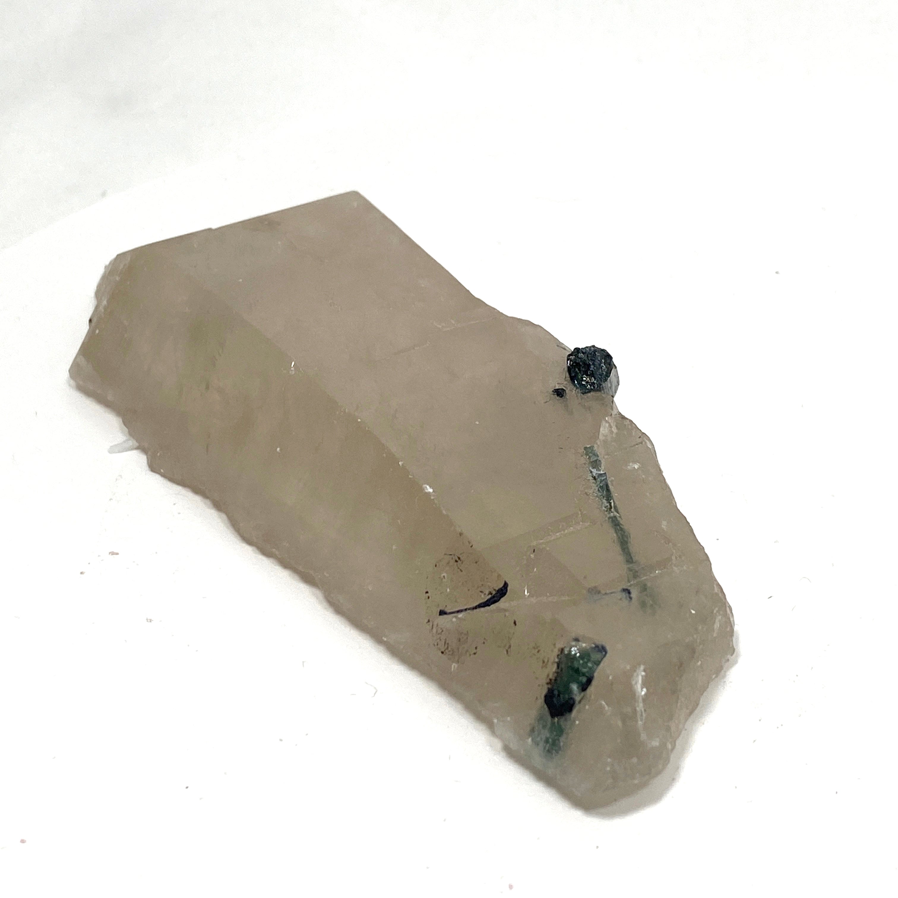 Natural Green Tourmaline on Quartz Crystal Specimen - GTQ 01 | Healing Stone for Meditation, Energy Work & Home Decor